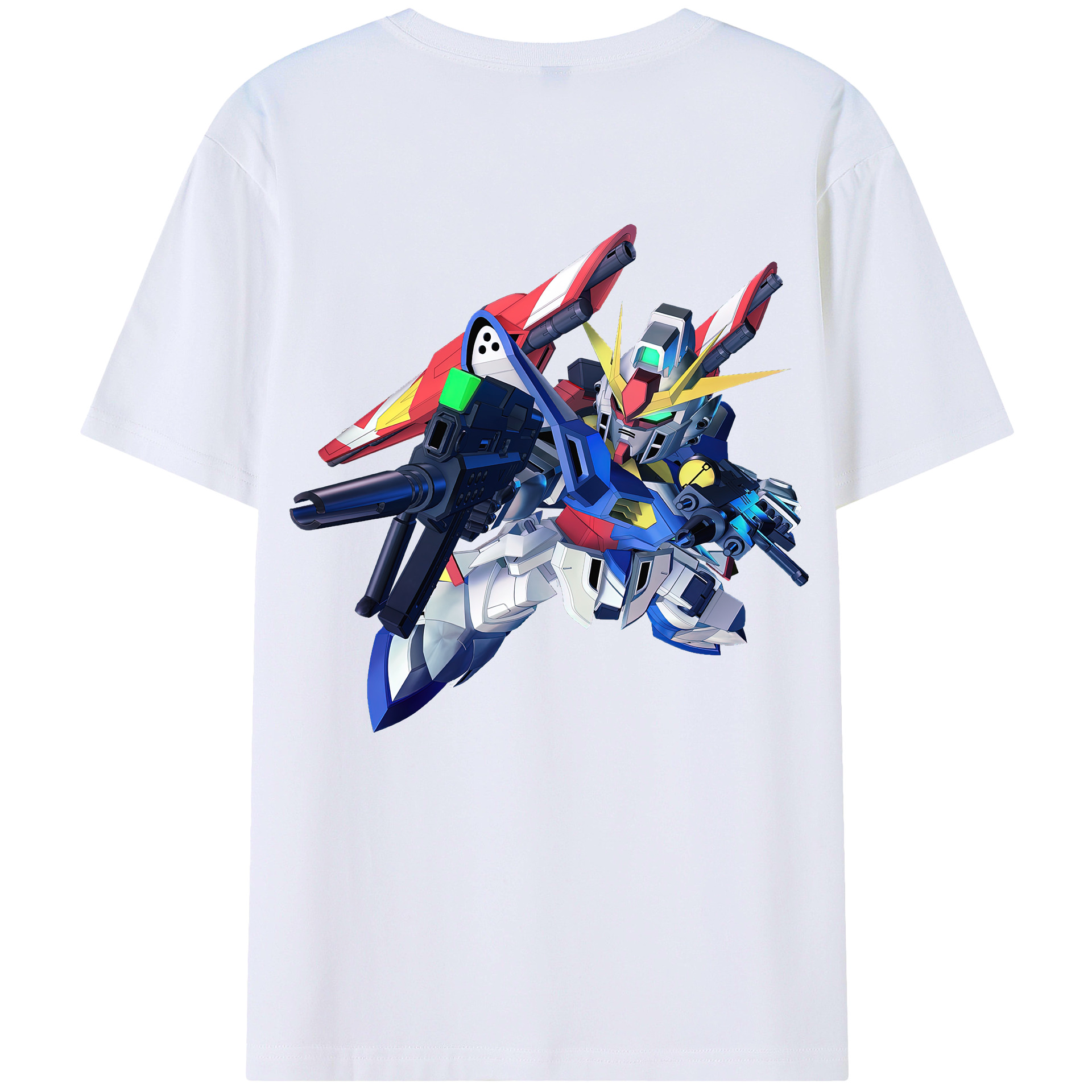 （画像用） 機動戦士ガンダム Mobile Suit Gundam 綿100％ メンズ半袖Tシャツ（バックプリント） 通気性