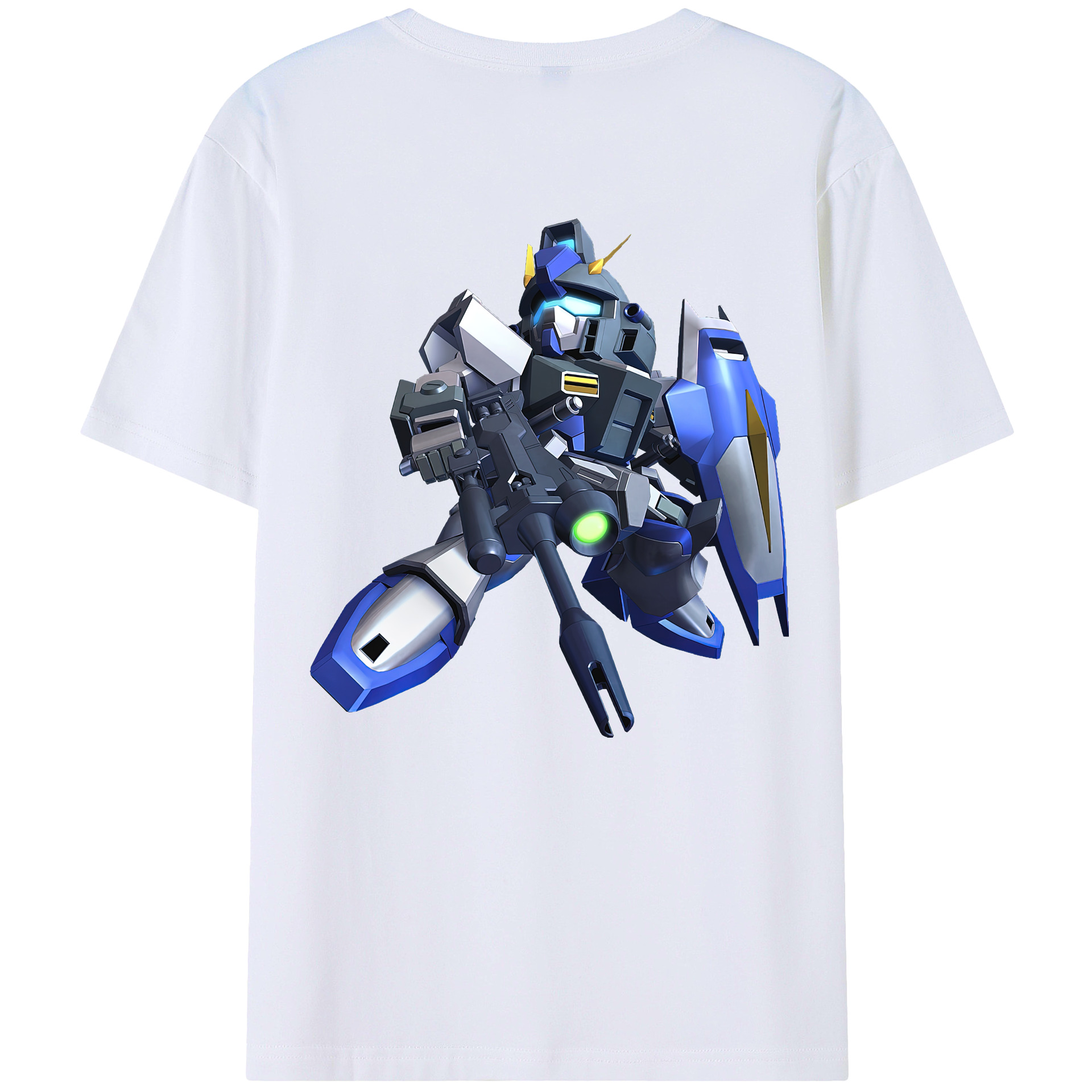 （画像用） 機動戦士ガンダム Mobile Suit Gundam 綿100％ メンズ半袖Tシャツ（バックプリント） 通気性