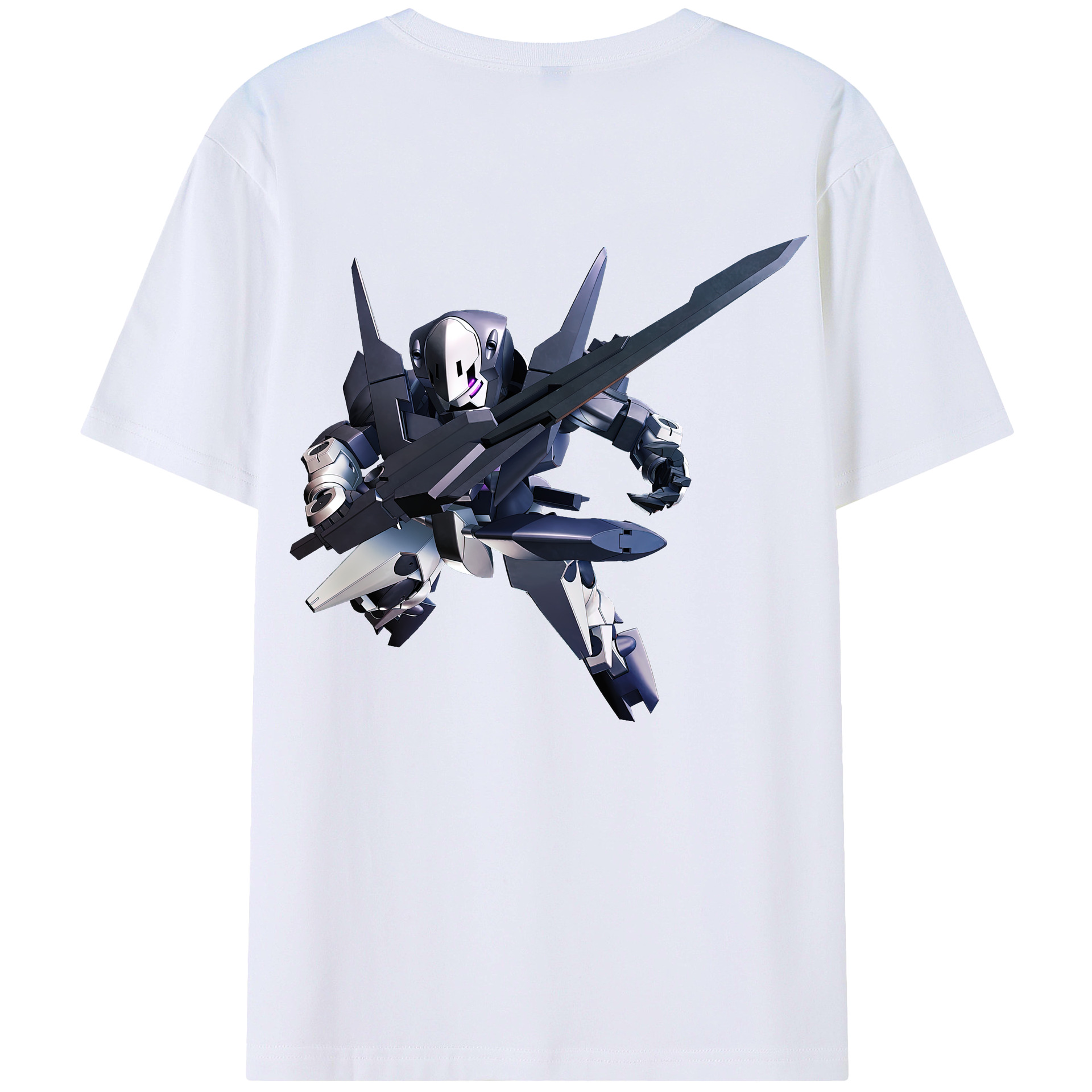 （画像用） 機動戦士ガンダム Mobile Suit Gundam 綿100％ メンズ半袖Tシャツ（バックプリント） 通気性