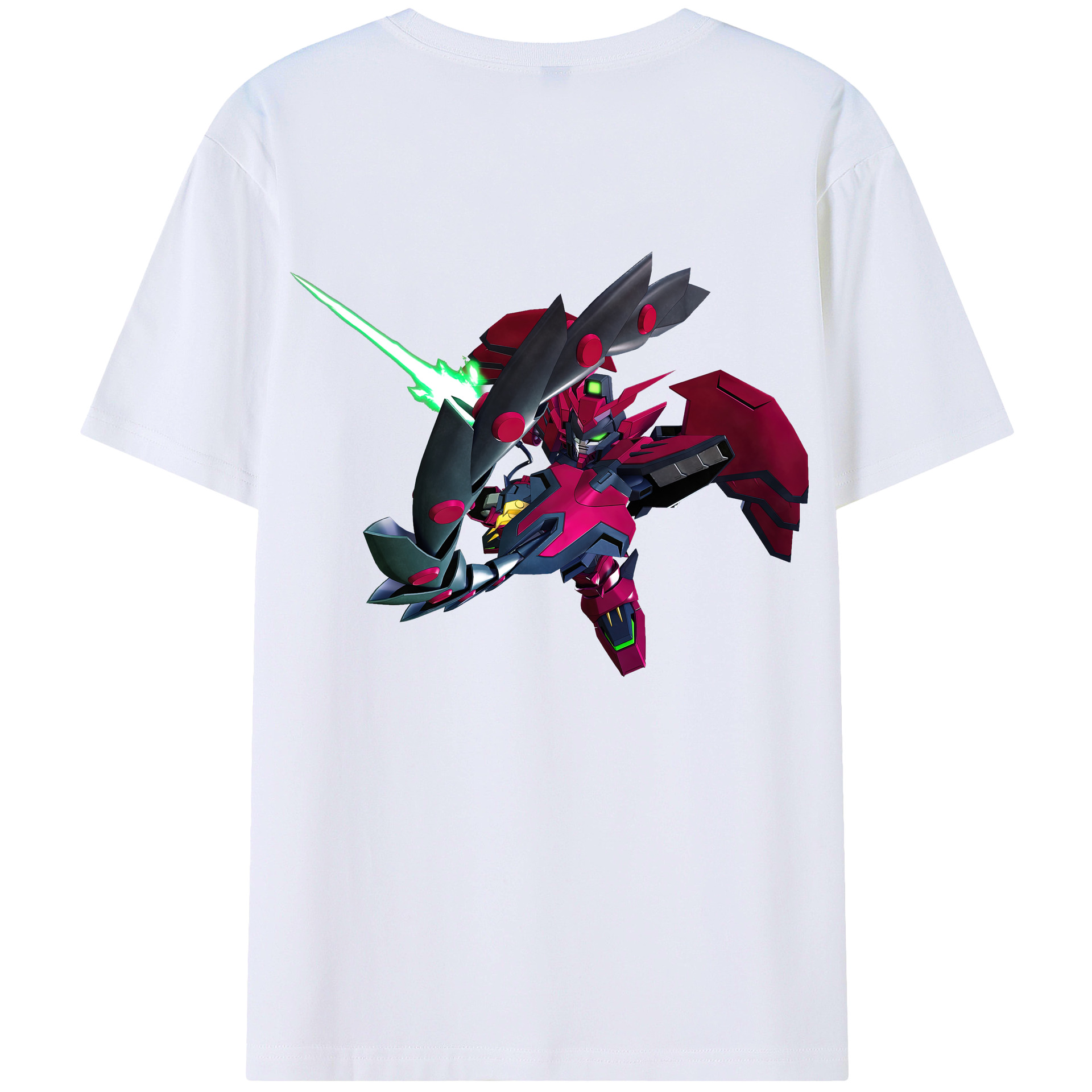 （画像用） 機動戦士ガンダム Mobile Suit Gundam 綿100％ メンズ半袖Tシャツ（バックプリント） 通気性