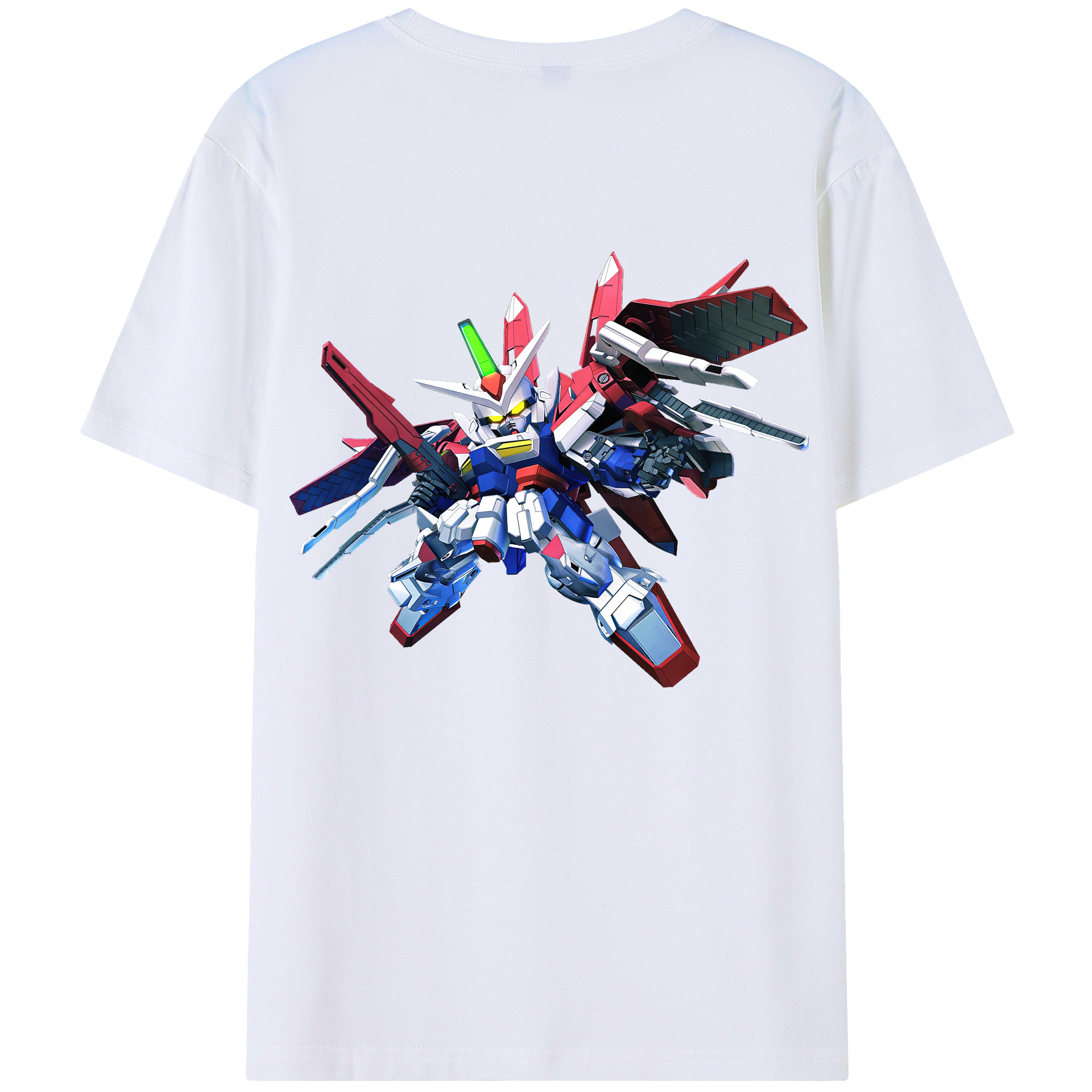 （画像用） 機動戦士ガンダム Mobile Suit Gundam 綿100％ メンズ半袖Tシャツ（バックプリント） 通気性