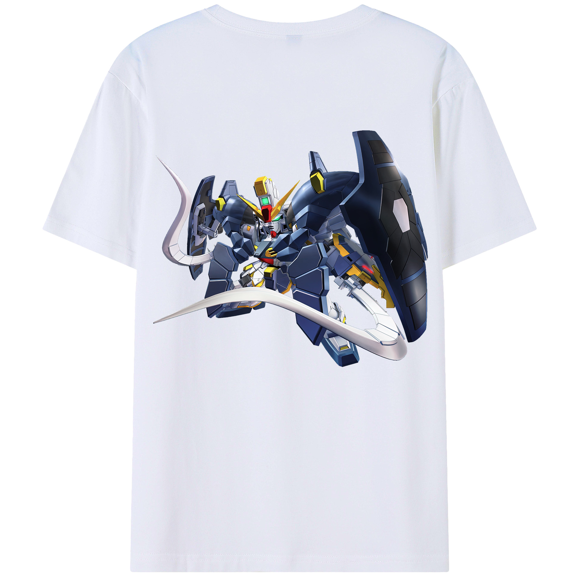 （画像用） 機動戦士ガンダム Mobile Suit Gundam 綿100％ メンズ半袖Tシャツ（バックプリント） 通気性