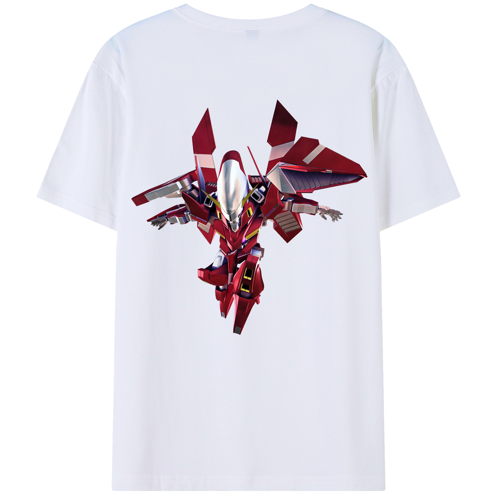 （画像用） 機動戦士ガンダム Mobile Suit Gundam 綿100％ メンズ半袖Tシャツ（バックプリント） 通気性