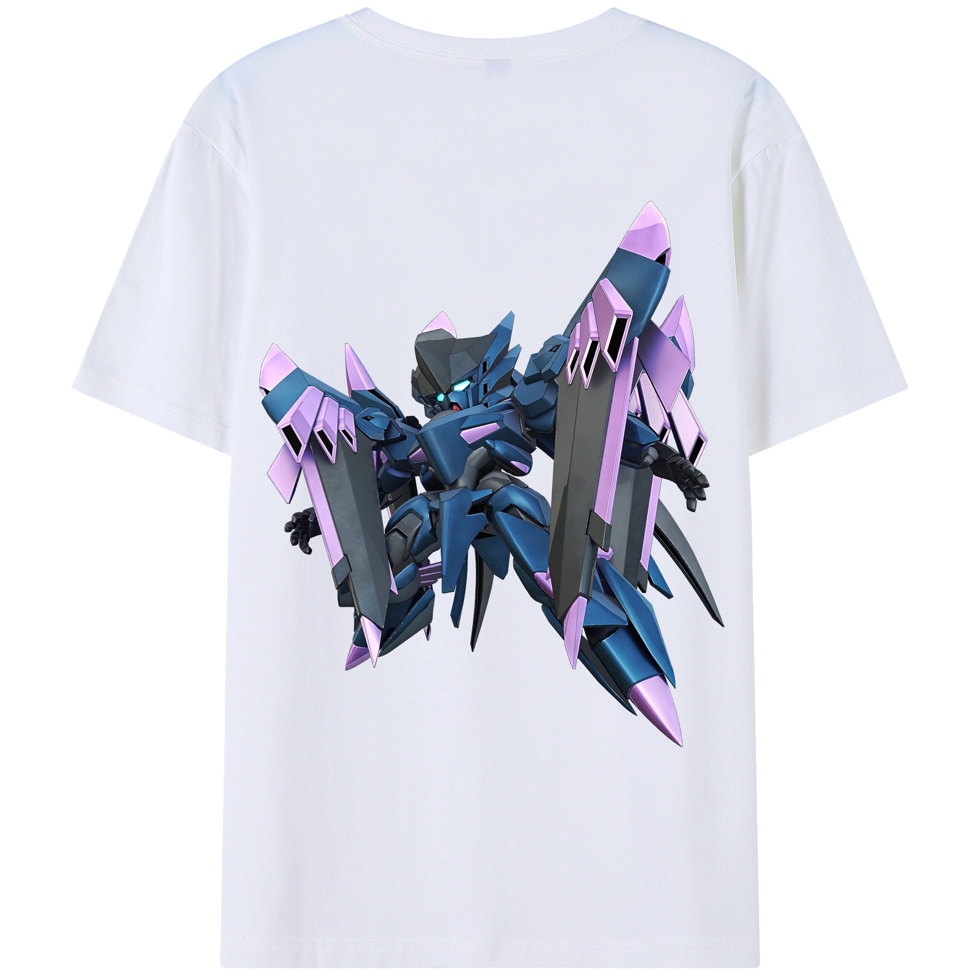 （画像用） 機動戦士ガンダム Mobile Suit Gundam 綿100％ メンズ半袖Tシャツ（バックプリント） 通気性