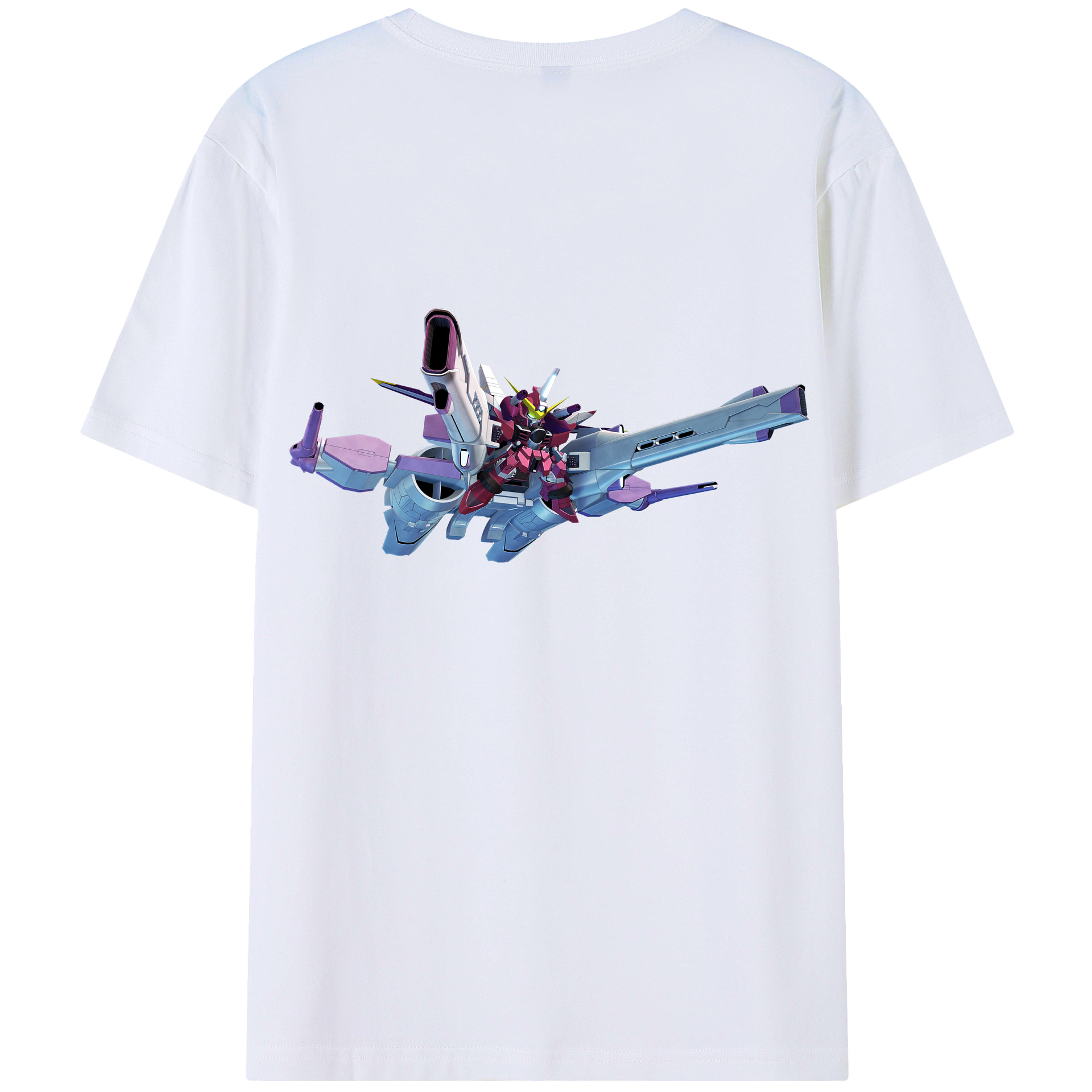 （画像用） 機動戦士ガンダム Mobile Suit Gundam 綿100％ メンズ半袖Tシャツ（バックプリント） 通気性