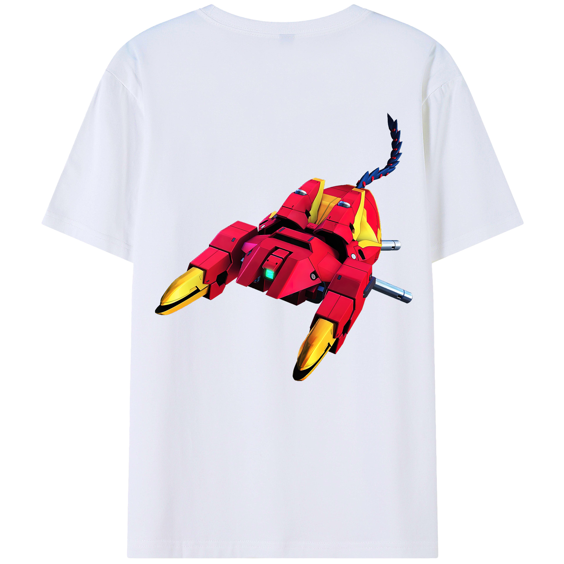 （画像用） 機動戦士ガンダム Mobile Suit Gundam 綿100％ メンズ半袖Tシャツ（バックプリント） 通気性