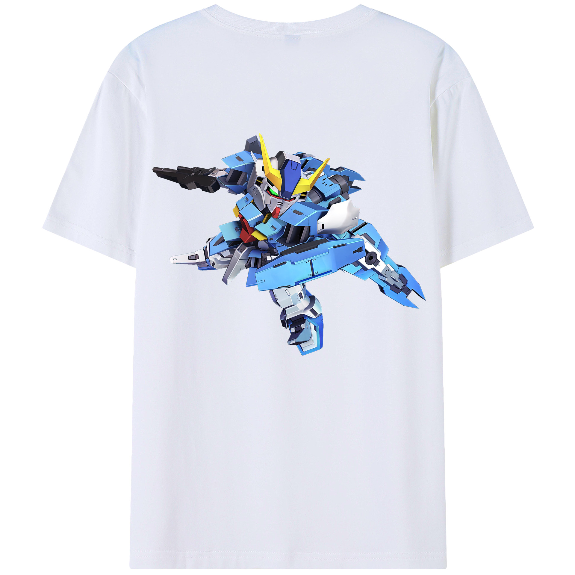 （画像用） 機動戦士ガンダム Mobile Suit Gundam 綿100％ メンズ半袖Tシャツ（バックプリント） 通気性