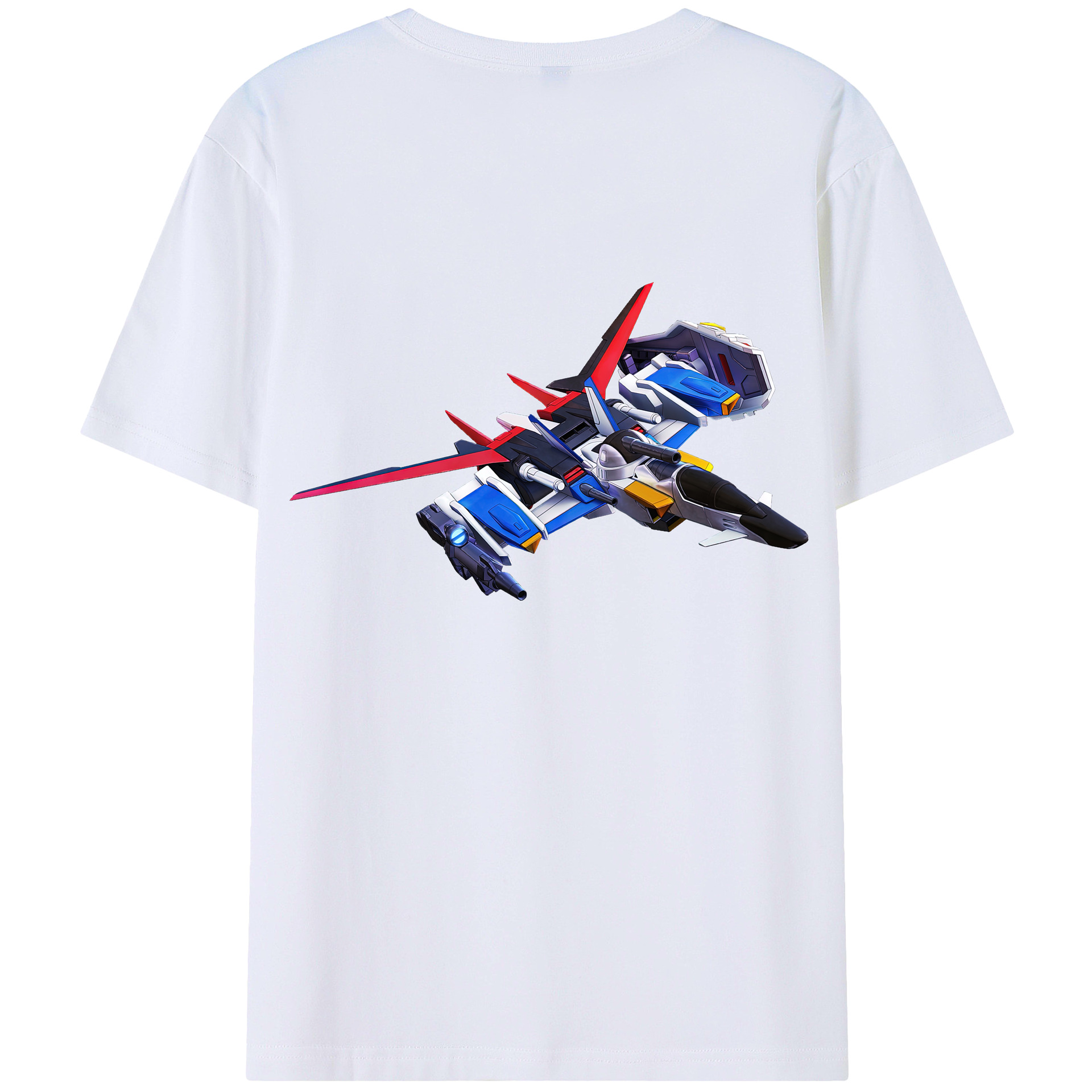 （画像用） 機動戦士ガンダム Mobile Suit Gundam 綿100％ メンズ半袖Tシャツ（バックプリント） 通気性