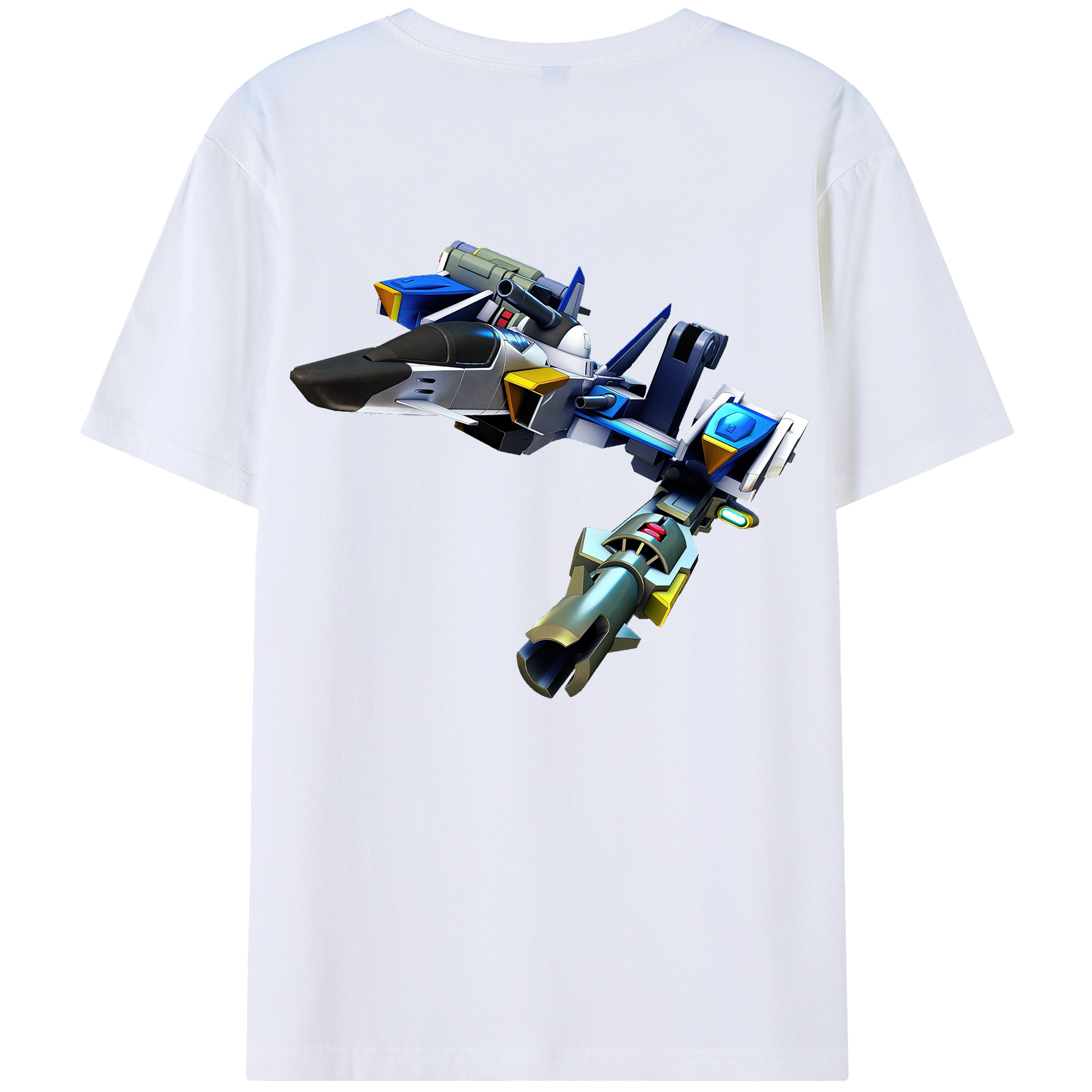 （画像用） 機動戦士ガンダム Mobile Suit Gundam 綿100％ メンズ半袖Tシャツ（バックプリント） 通気性