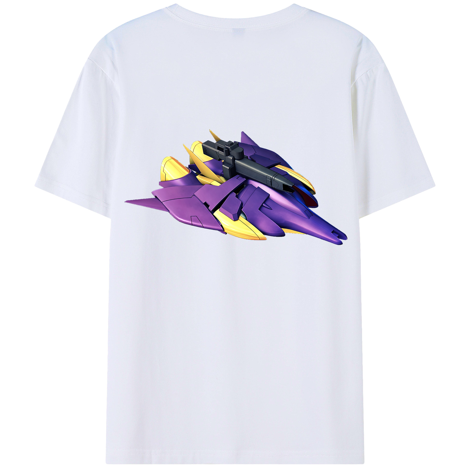 （画像用） 機動戦士ガンダム Mobile Suit Gundam 綿100％ メンズ半袖Tシャツ（バックプリント） 通気性