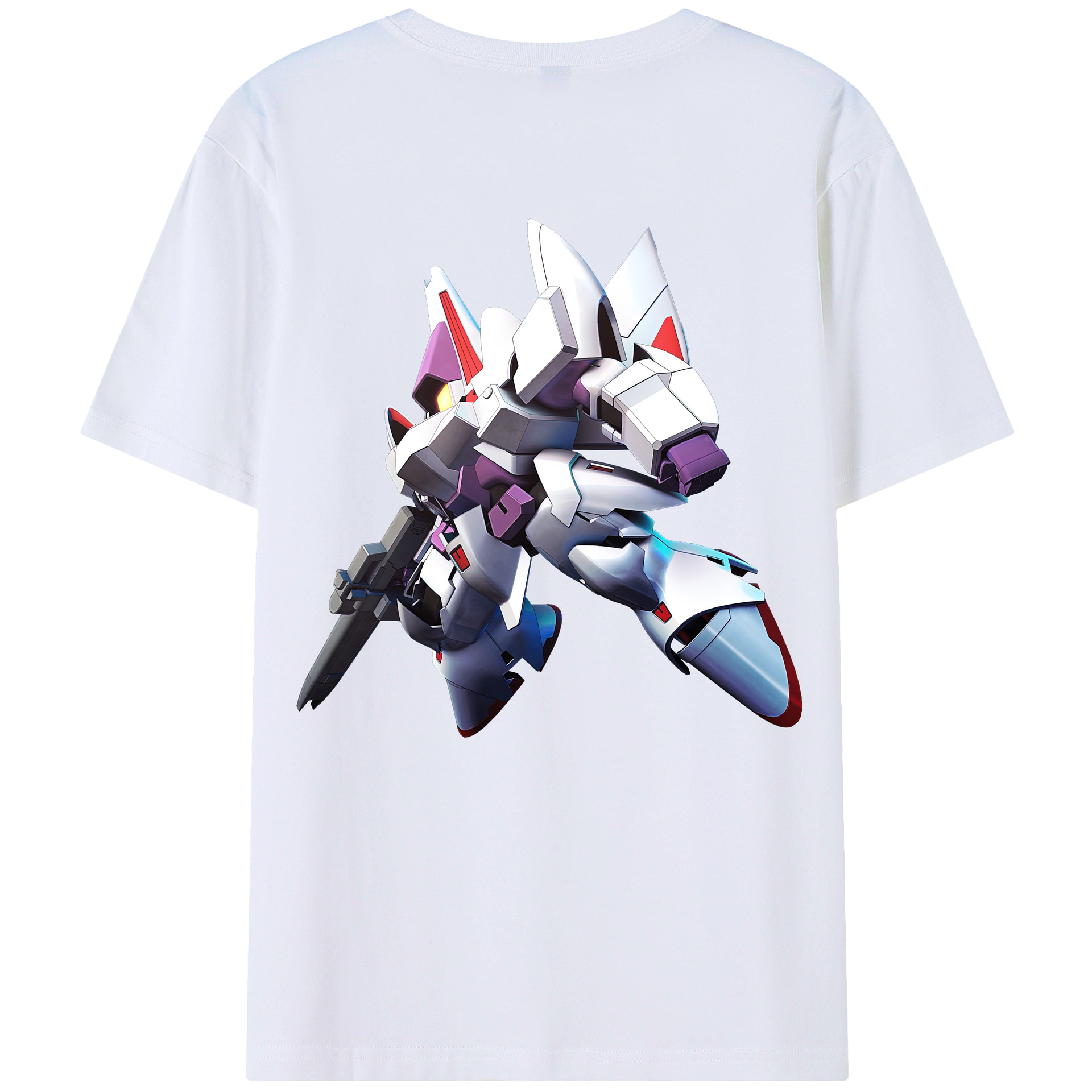 （画像用） 機動戦士ガンダム Mobile Suit Gundam 綿100％ メンズ半袖Tシャツ（バックプリント） 通気性