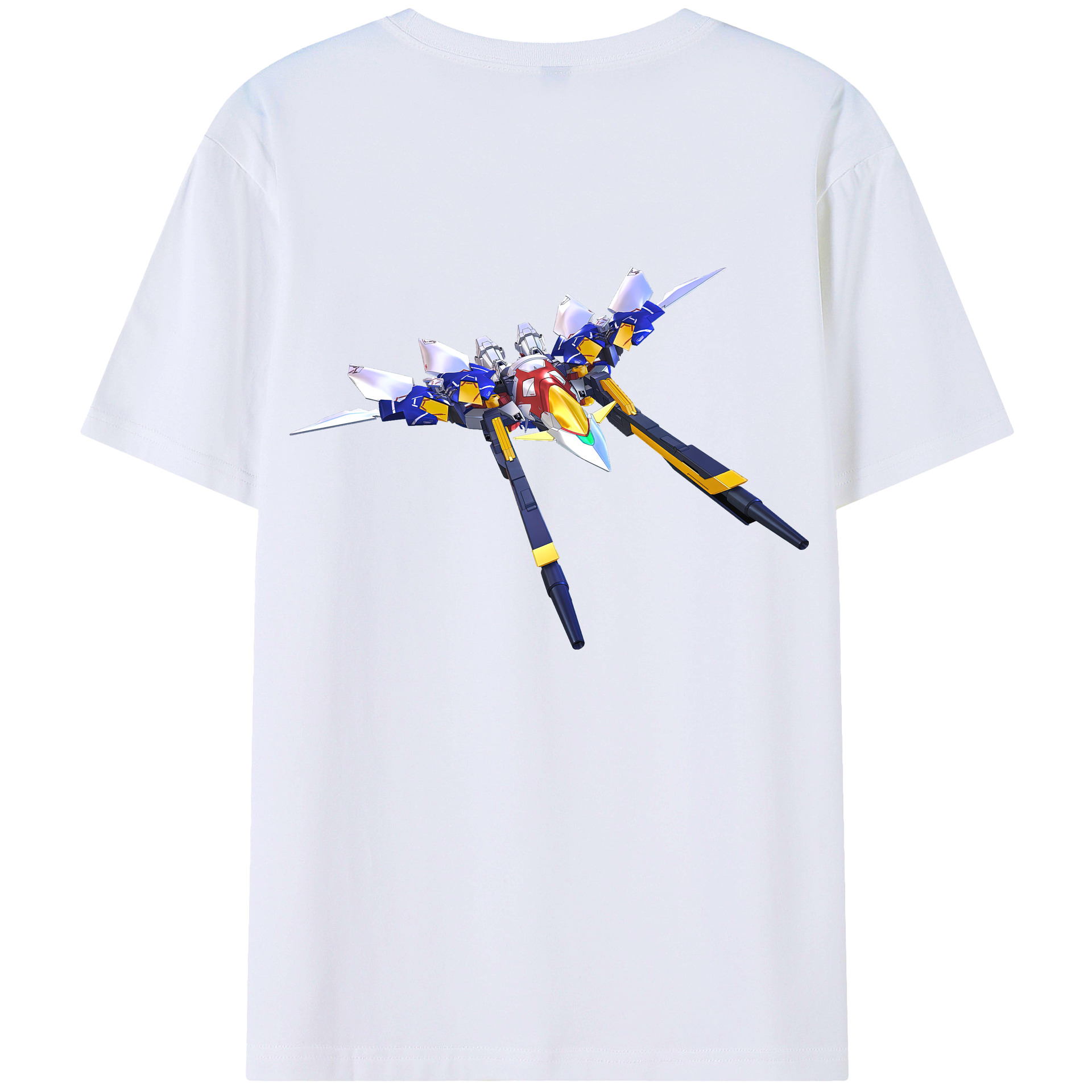 （画像用） 機動戦士ガンダム Mobile Suit Gundam 綿100％ メンズ半袖Tシャツ（バックプリント） 通気性
