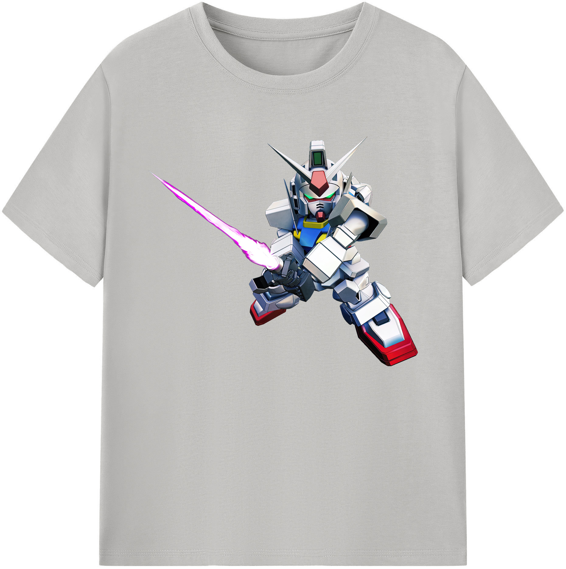 （画像用） 機動戦士ガンダム Mobile Suit Gundam 綿100％ メンズ半袖Tシャツ｜肌触りやわらか＆通気性
