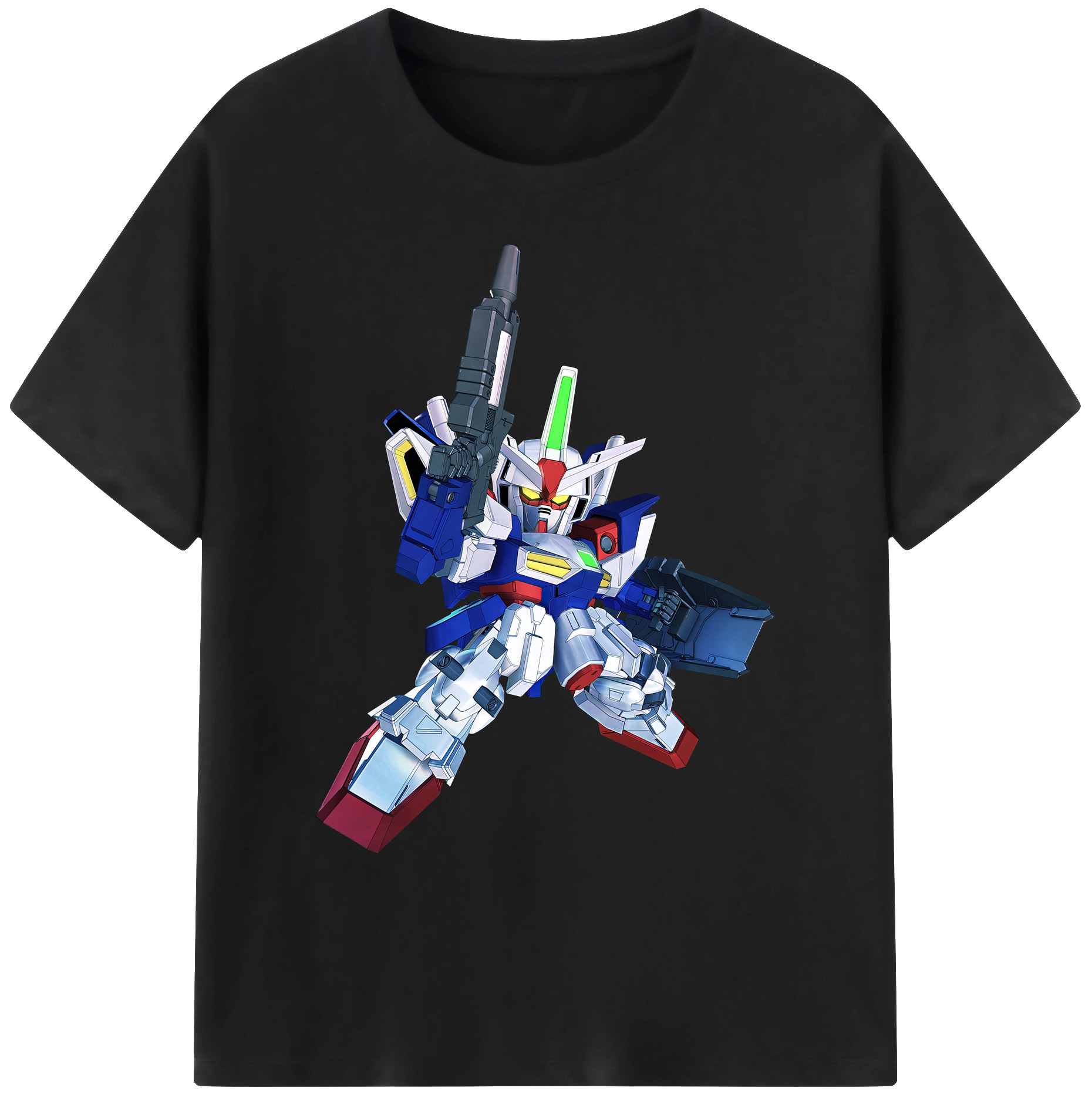（画像用） 機動戦士ガンダム Mobile Suit Gundam 綿100％ メンズ半袖Tシャツ｜肌触りやわらか＆通気性