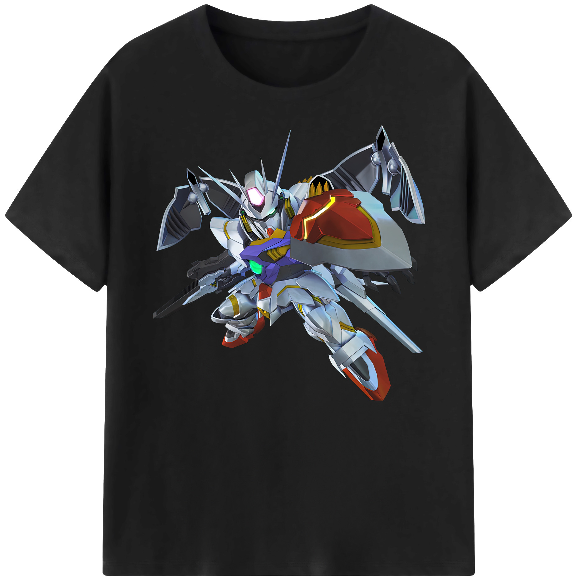 （画像用） 機動戦士ガンダム Mobile Suit Gundam 綿100％ メンズ半袖Tシャツ｜肌触りやわらか＆通気性