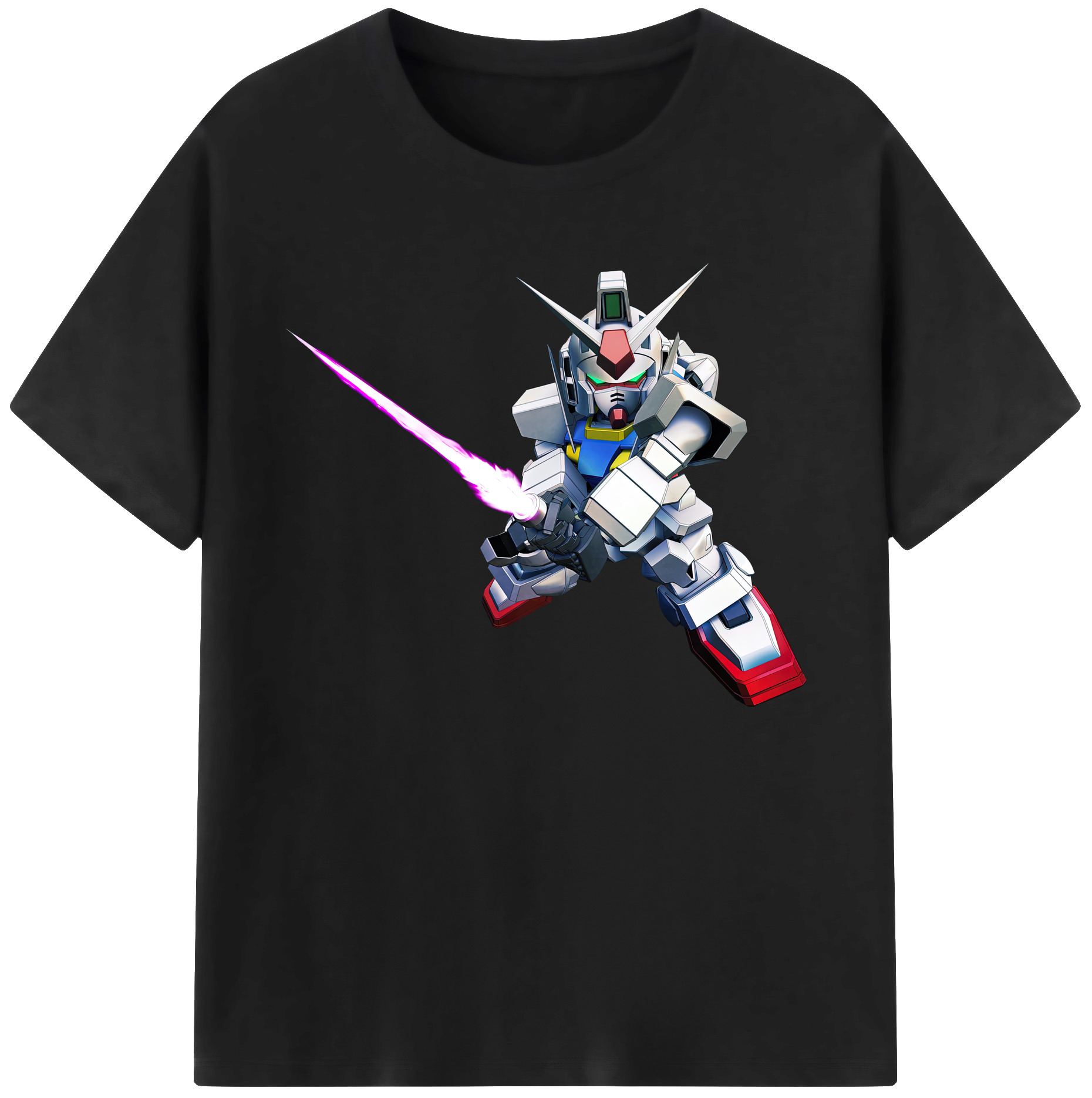 （画像用） 機動戦士ガンダム Mobile Suit Gundam 綿100％ メンズ半袖Tシャツ｜肌触りやわらか＆通気性