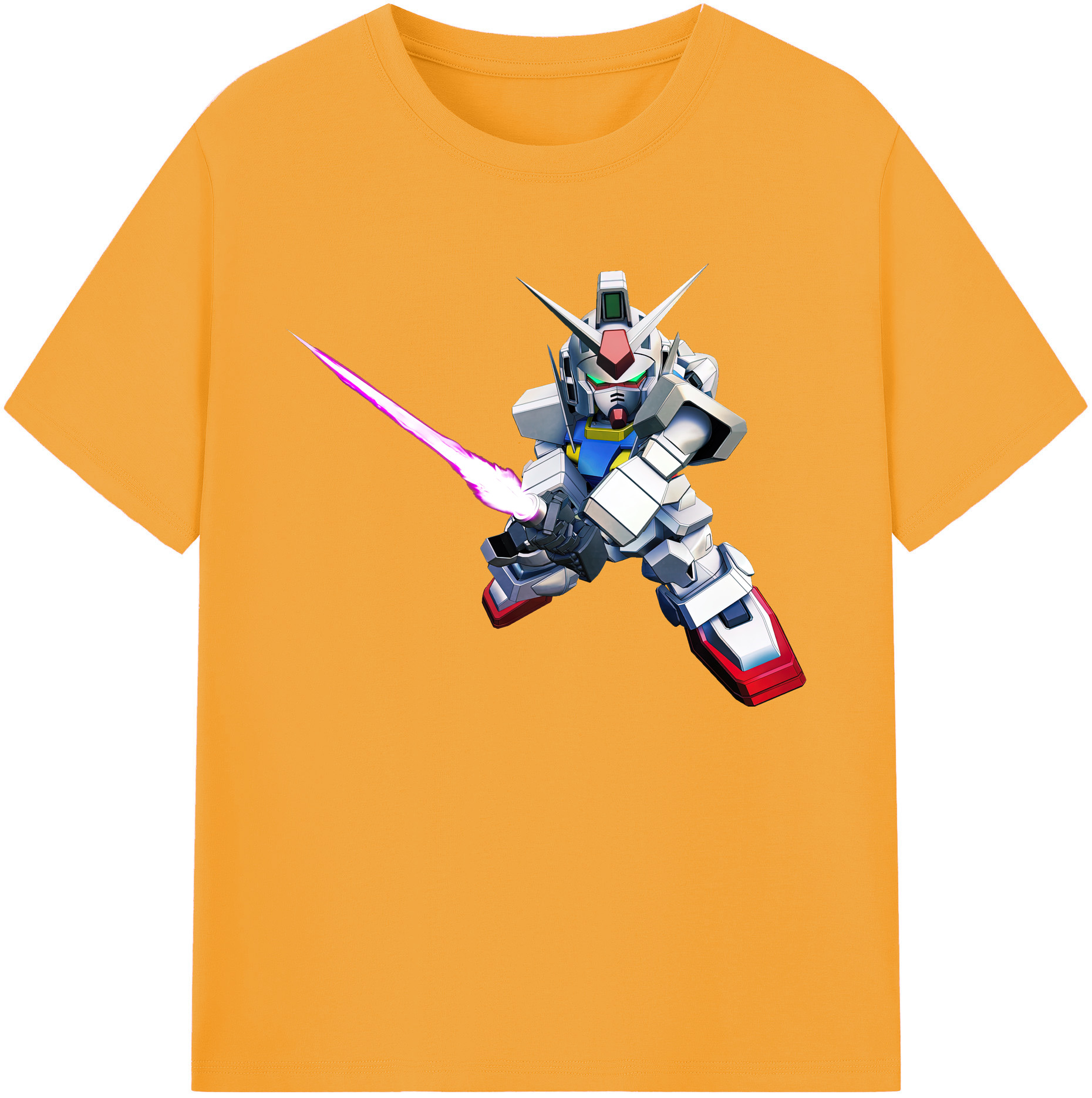 （画像用） 機動戦士ガンダム Mobile Suit Gundam 綿100％ メンズ半袖Tシャツ｜肌触りやわらか＆通気性