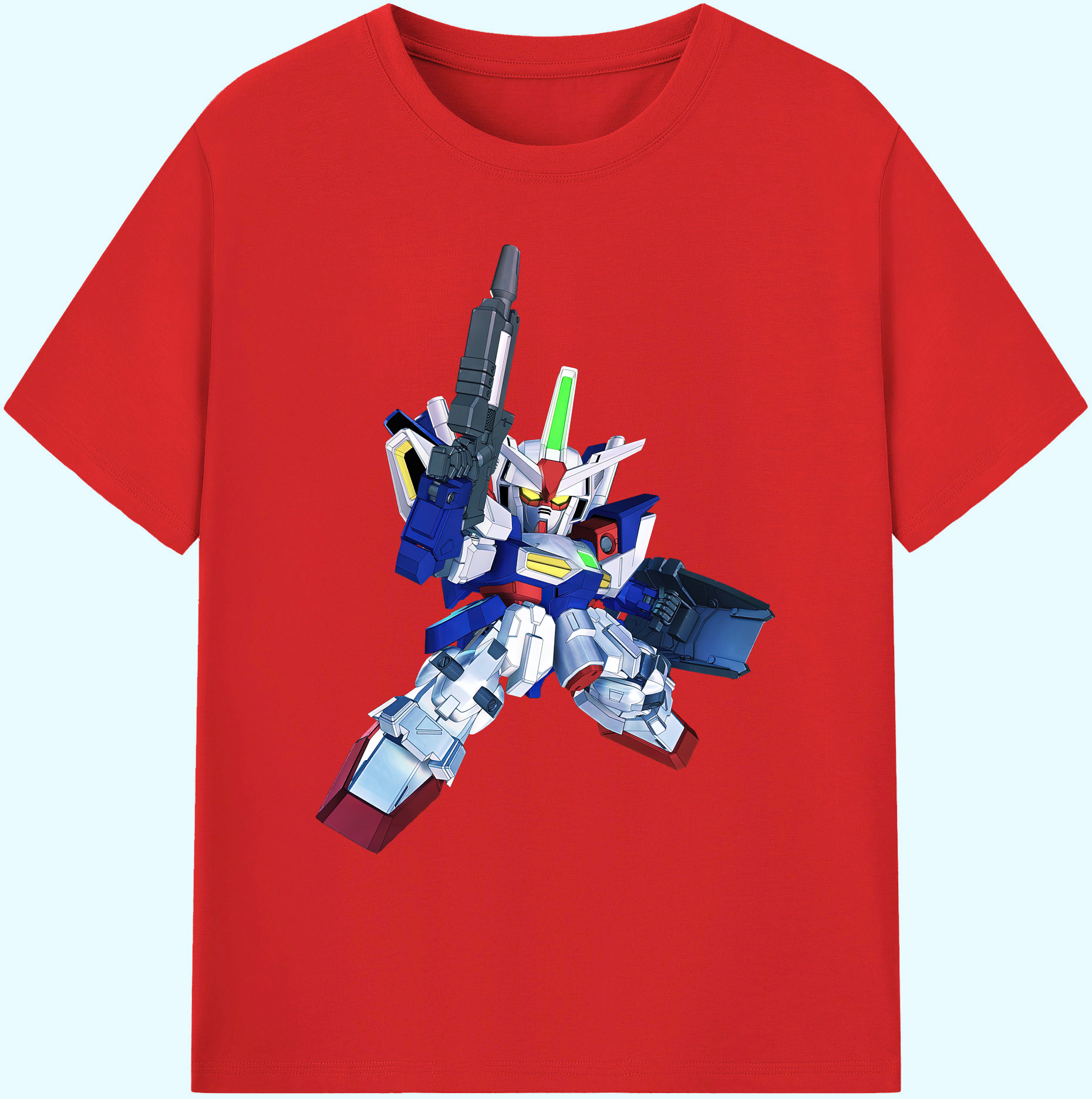 （画像用） 機動戦士ガンダム Mobile Suit Gundam 綿100％ メンズ半袖Tシャツ｜肌触りやわらか＆通気性