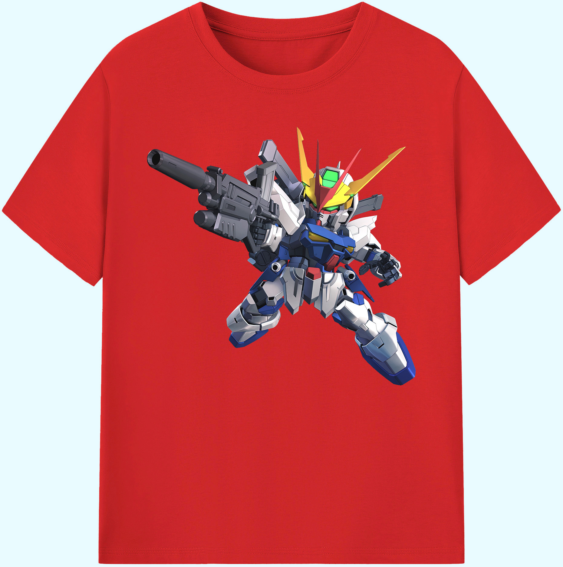 （画像用） 機動戦士ガンダム Mobile Suit Gundam 綿100％ メンズ半袖Tシャツ｜肌触りやわらか＆通気性