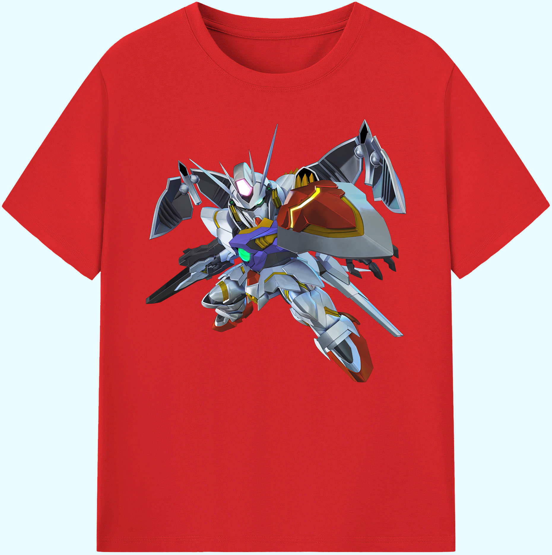 （画像用） 機動戦士ガンダム Mobile Suit Gundam 綿100％ メンズ半袖Tシャツ｜肌触りやわらか＆通気性