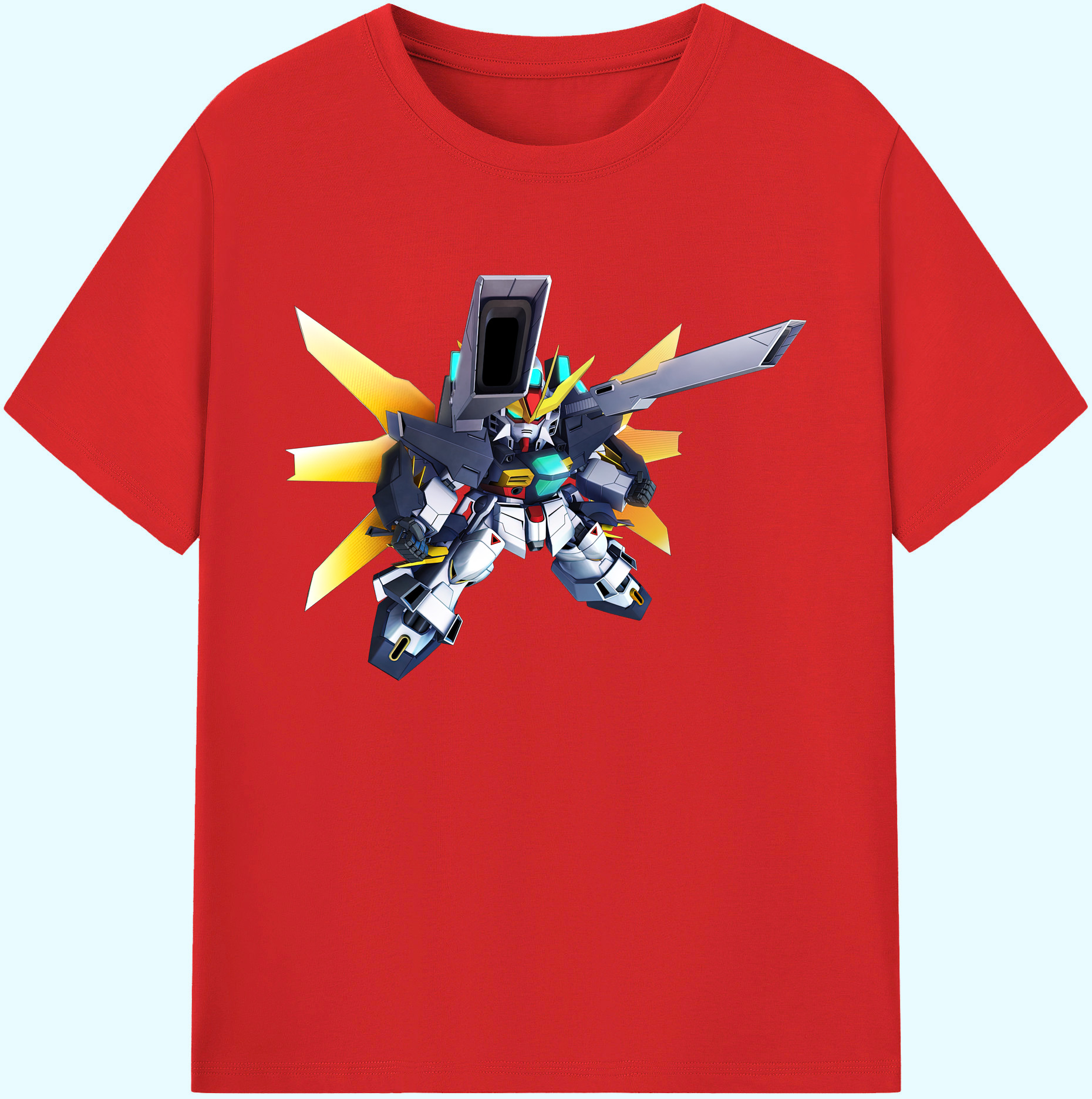（画像用） 機動戦士ガンダム Mobile Suit Gundam 綿100％ メンズ半袖Tシャツ｜肌触りやわらか＆通気性