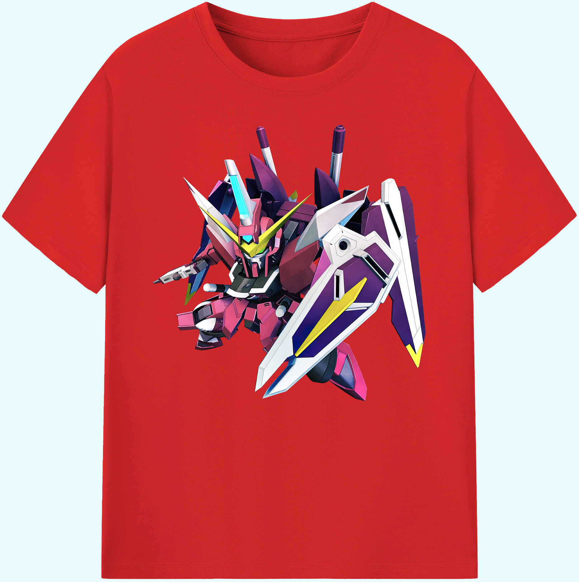 （画像用） 機動戦士ガンダム Mobile Suit Gundam 綿100％ メンズ半袖Tシャツ｜肌触りやわらか＆通気性