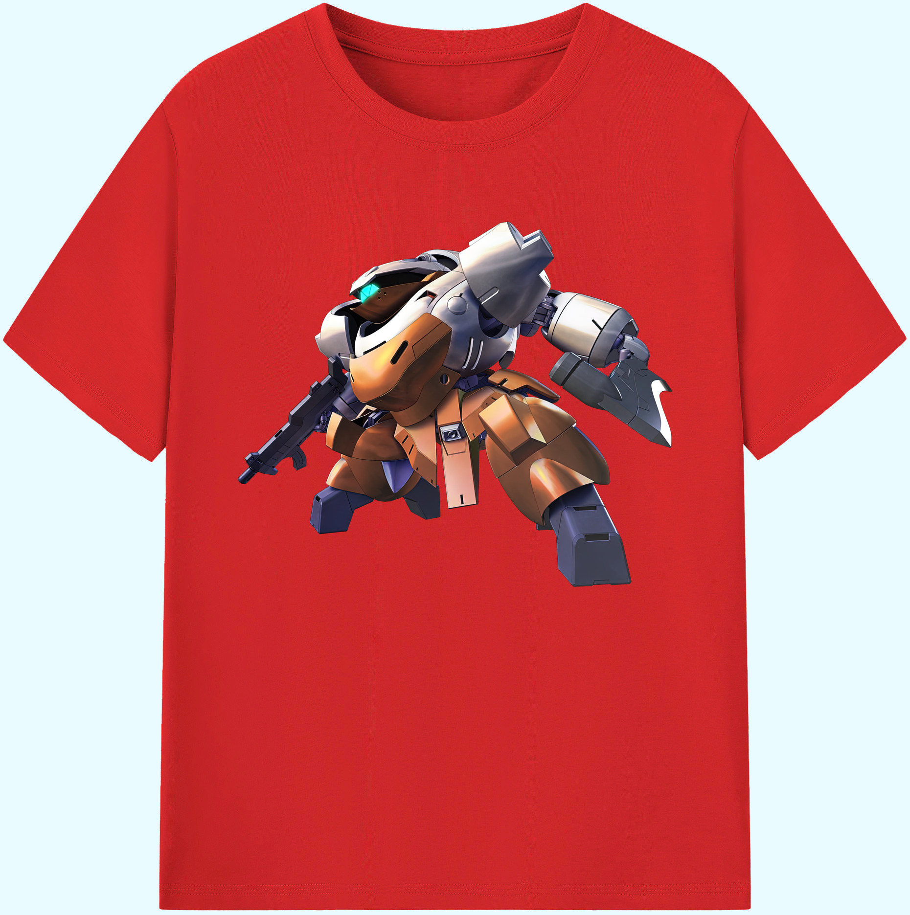 （画像用） 機動戦士ガンダム Mobile Suit Gundam 綿100％ メンズ半袖Tシャツ｜肌触りやわらか＆通気性