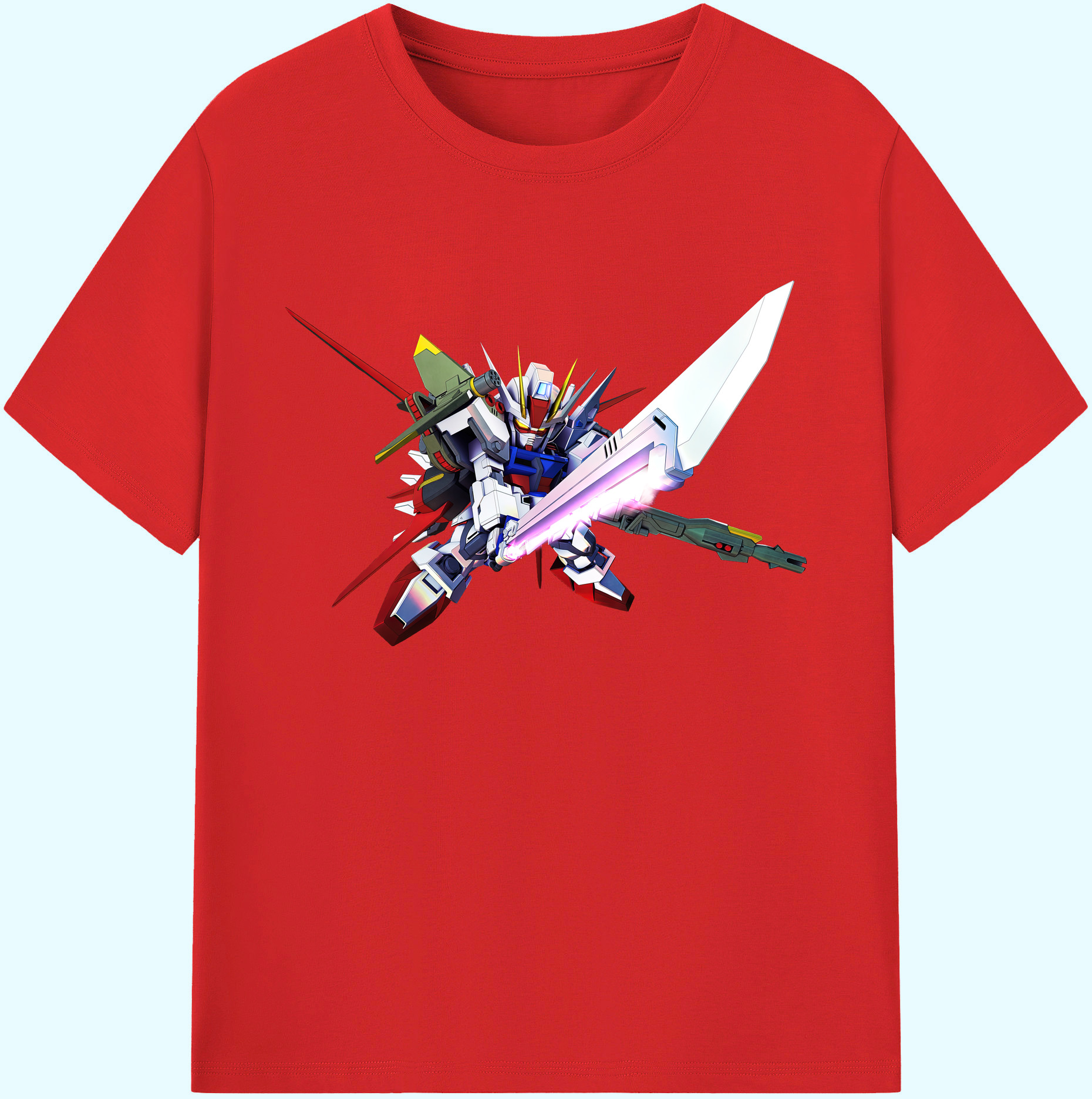 （画像用） 機動戦士ガンダム Mobile Suit Gundam 綿100％ メンズ半袖Tシャツ｜肌触りやわらか＆通気性
