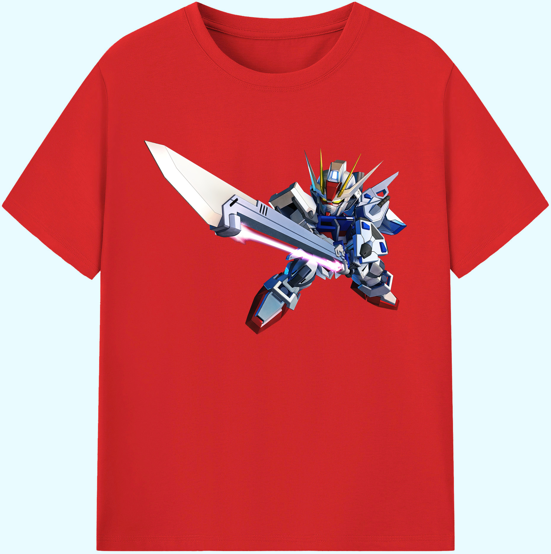 （画像用） 機動戦士ガンダム Mobile Suit Gundam 綿100％ メンズ半袖Tシャツ｜肌触りやわらか＆通気性