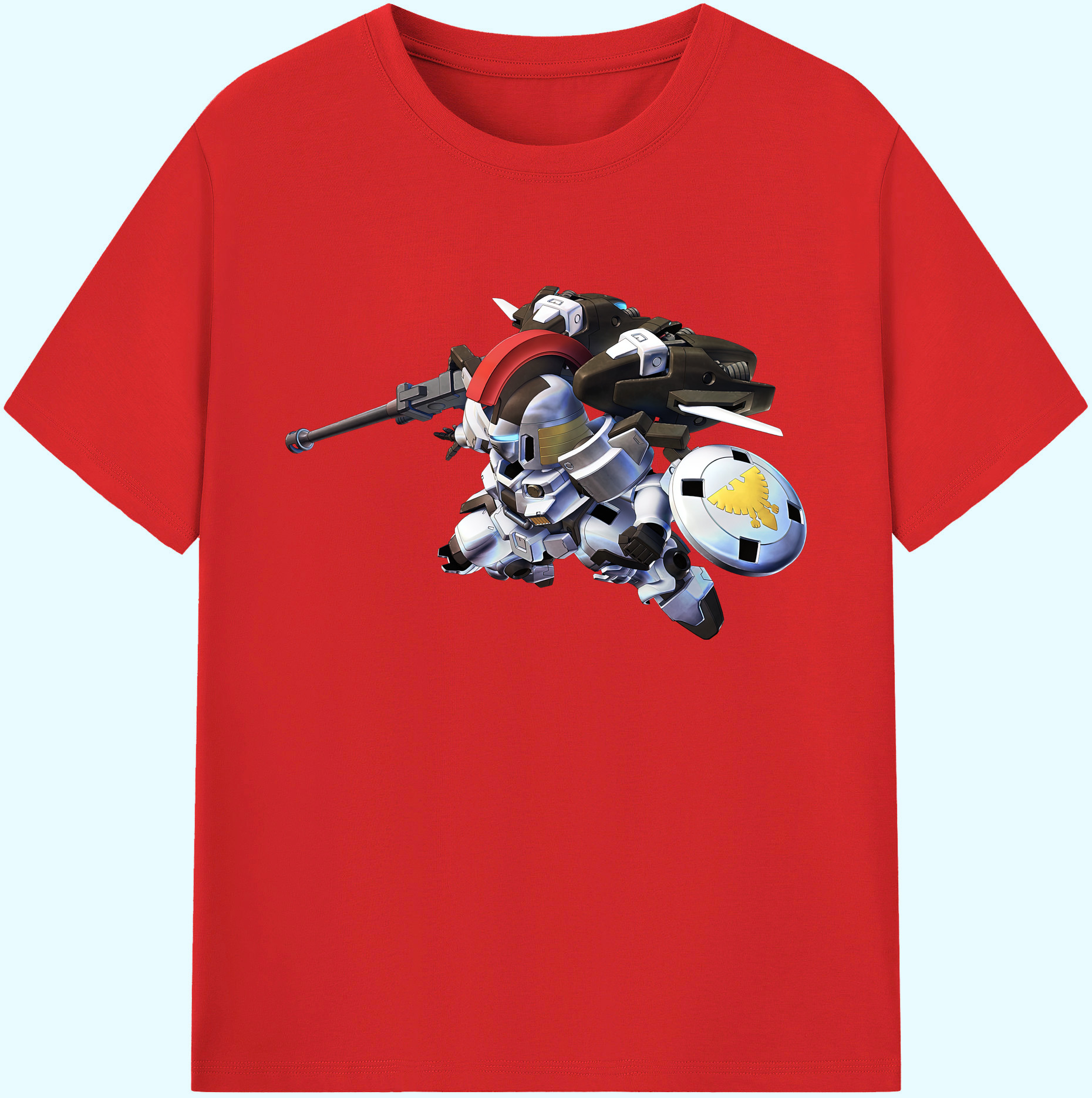 （画像用） 機動戦士ガンダム Mobile Suit Gundam 綿100％ メンズ半袖Tシャツ｜肌触りやわらか＆通気性