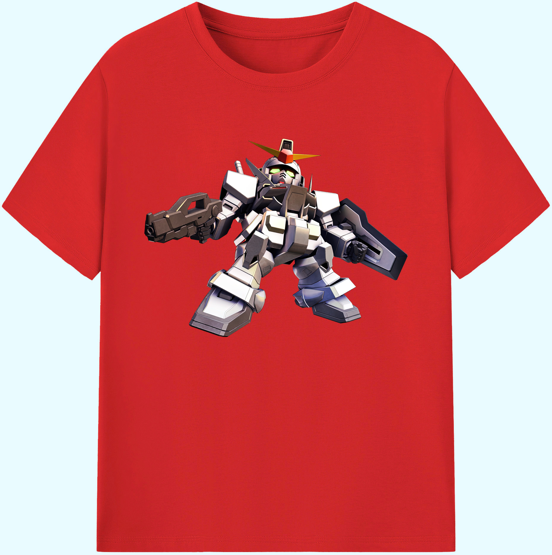 （画像用） 機動戦士ガンダム Mobile Suit Gundam 綿100％ メンズ半袖Tシャツ｜肌触りやわらか＆通気性