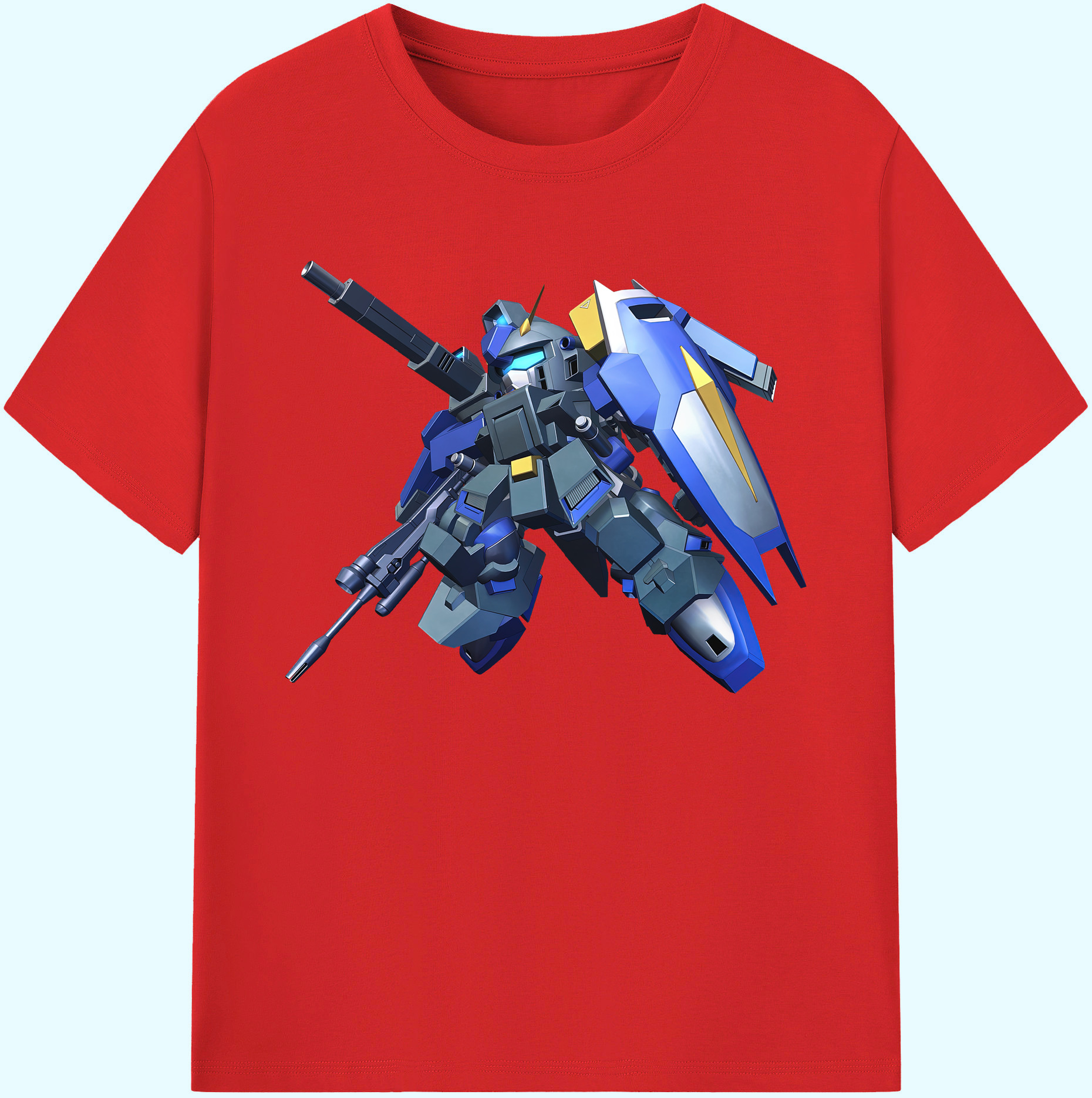 （画像用） 機動戦士ガンダム Mobile Suit Gundam 綿100％ メンズ半袖Tシャツ｜肌触りやわらか＆通気性