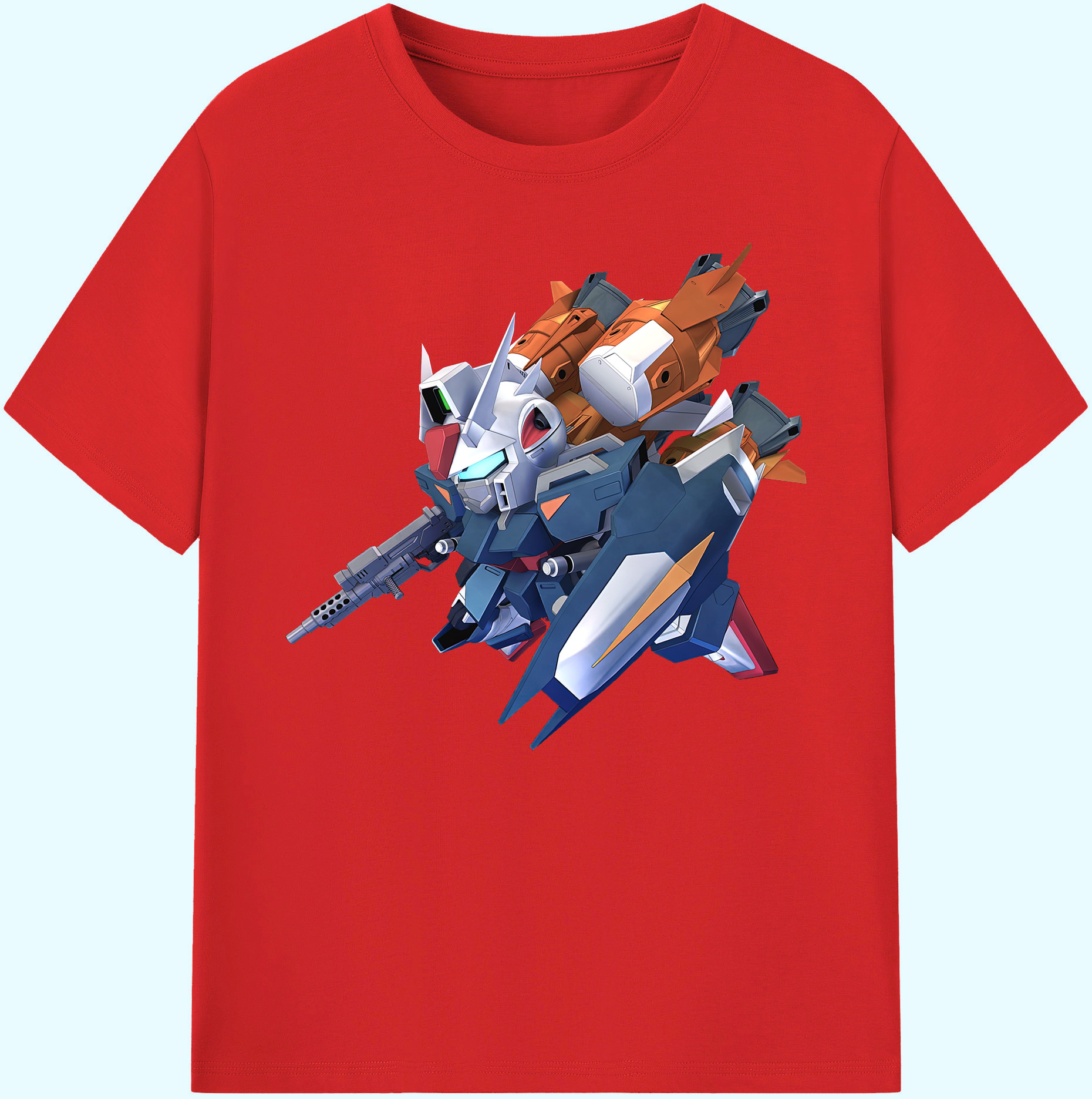 （画像用） 機動戦士ガンダム Mobile Suit Gundam 綿100％ メンズ半袖Tシャツ｜肌触りやわらか＆通気性