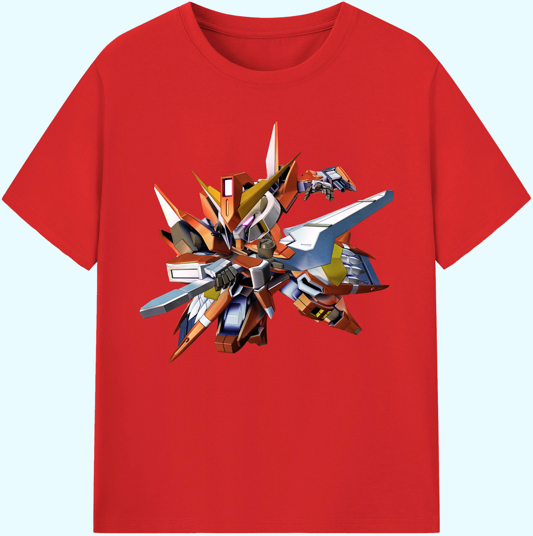 （画像用） 機動戦士ガンダム Mobile Suit Gundam 綿100％ メンズ半袖Tシャツ｜肌触りやわらか＆通気性