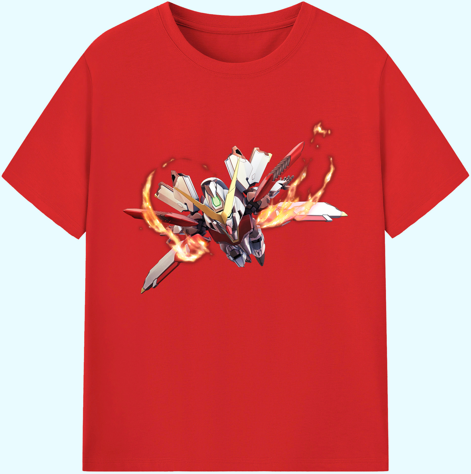 （画像用） 機動戦士ガンダム Mobile Suit Gundam 綿100％ メンズ半袖Tシャツ｜肌触りやわらか＆通気性