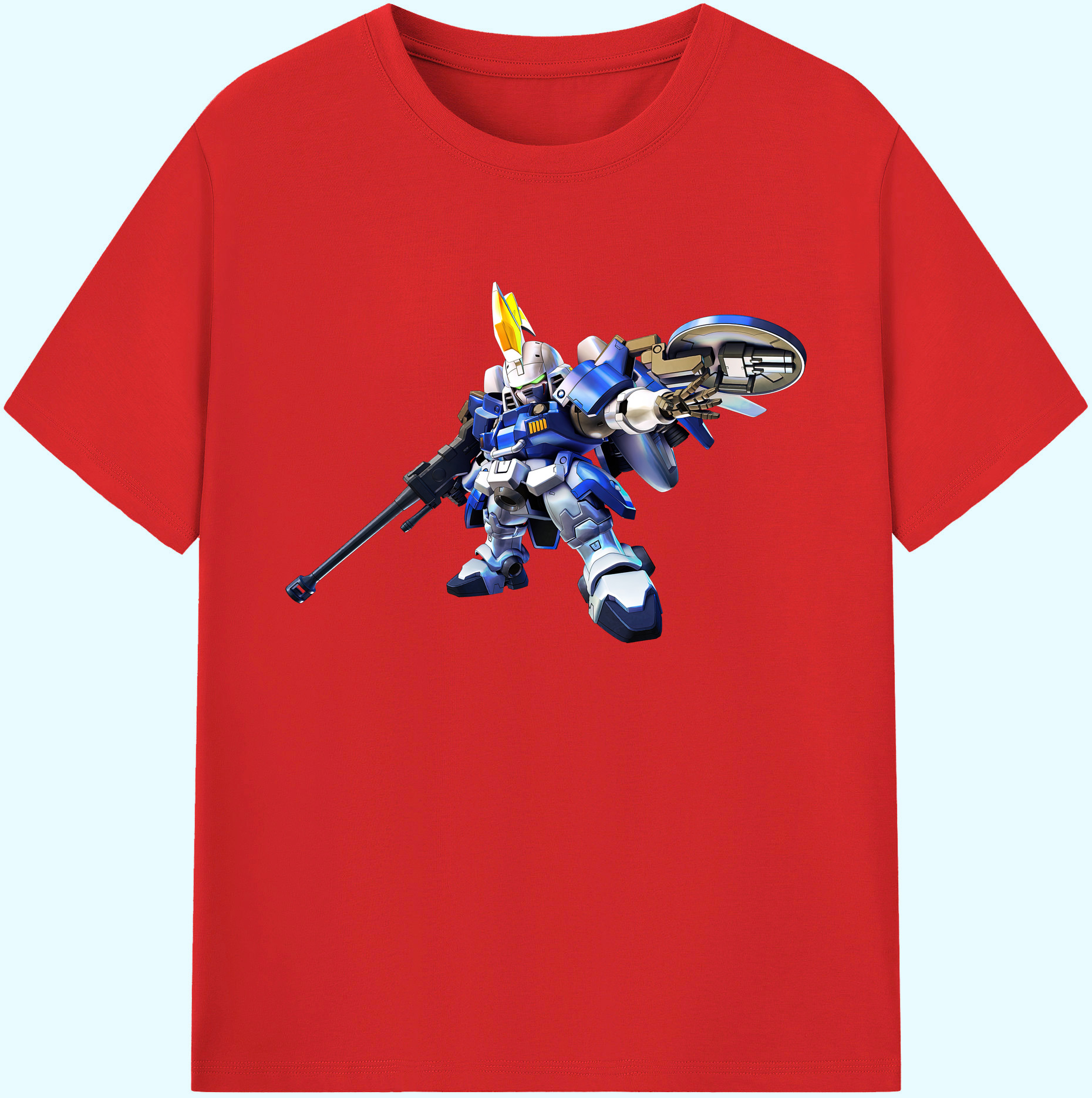 （画像用） 機動戦士ガンダム Mobile Suit Gundam 綿100％ メンズ半袖Tシャツ｜肌触りやわらか＆通気性
