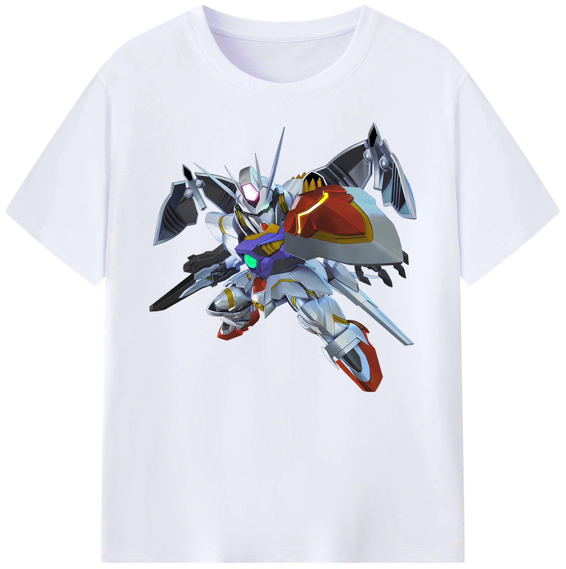 （画像用） 機動戦士ガンダム Mobile Suit Gundam 綿100％ メンズ半袖Tシャツ｜肌触りやわらか＆通気性