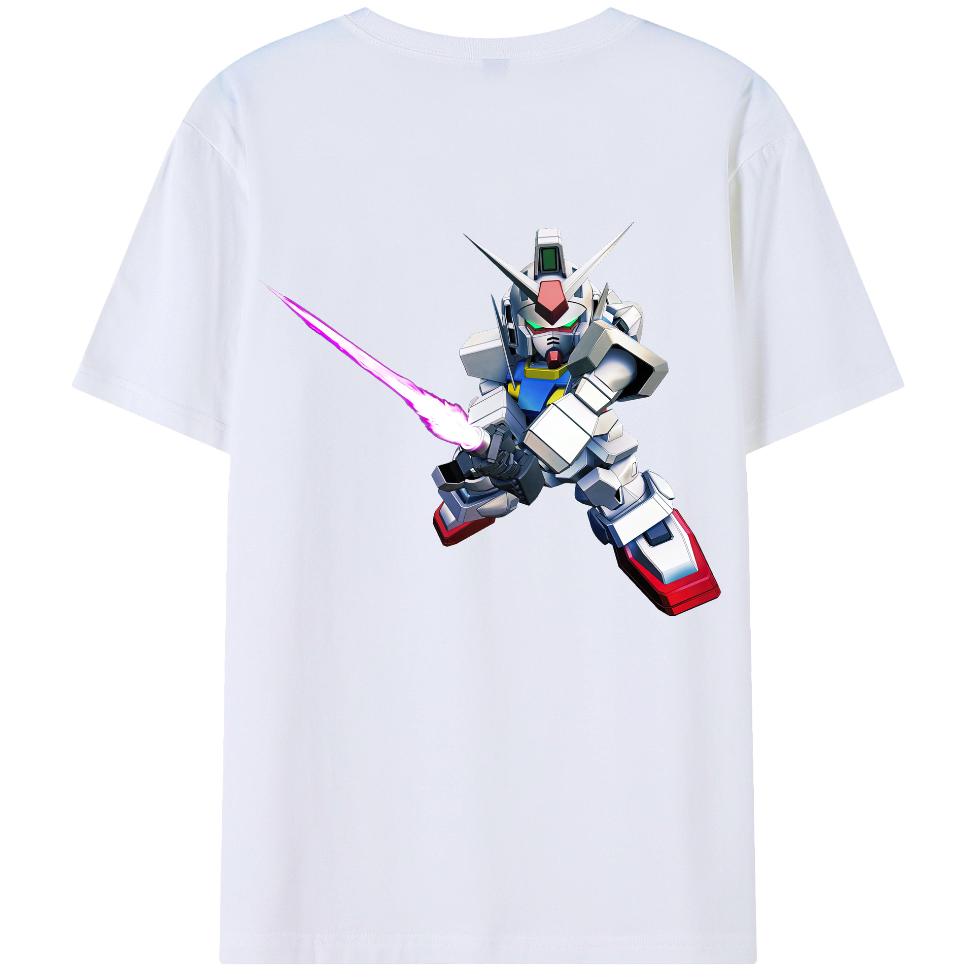 （画像用） 機動戦士ガンダム Mobile Suit Gundam レディース半袖Tシャツ(バックプリント)