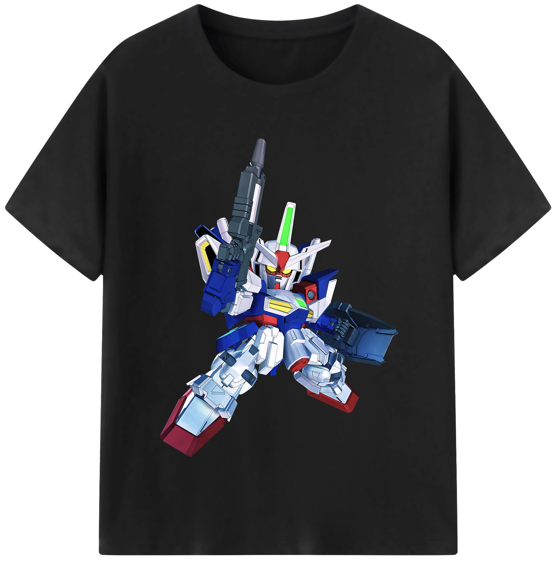 （画像用） 機動戦士ガンダム Mobile Suit Gundam レディースカジュアルプリントTシャツ（綿100％）