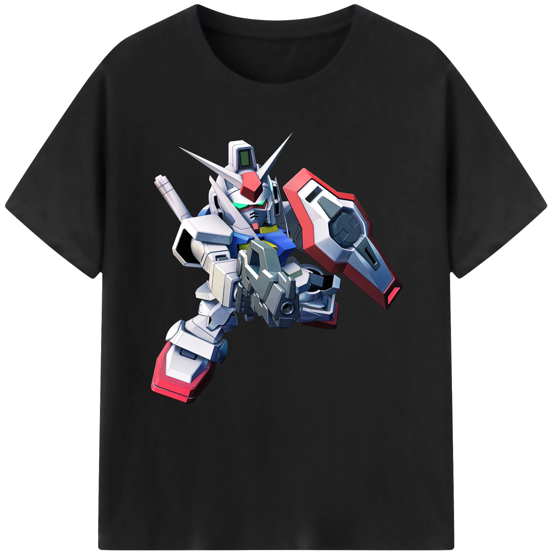 （画像用） 機動戦士ガンダム Mobile Suit Gundam レディースカジュアルプリントTシャツ（綿100％）