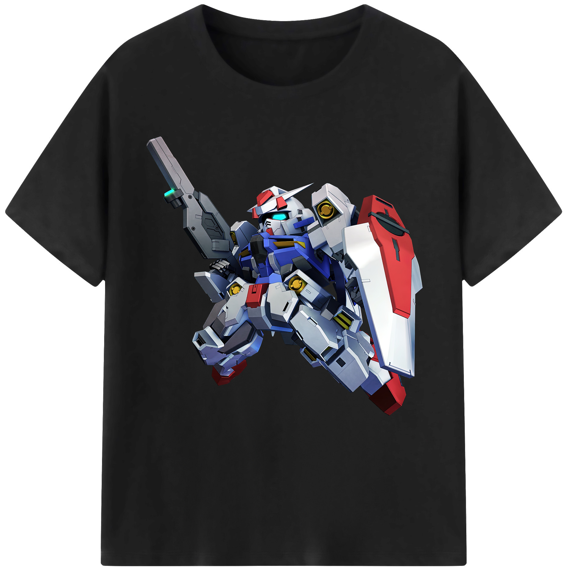 （画像用） 機動戦士ガンダム Mobile Suit Gundam レディースカジュアルプリントTシャツ（綿100％）