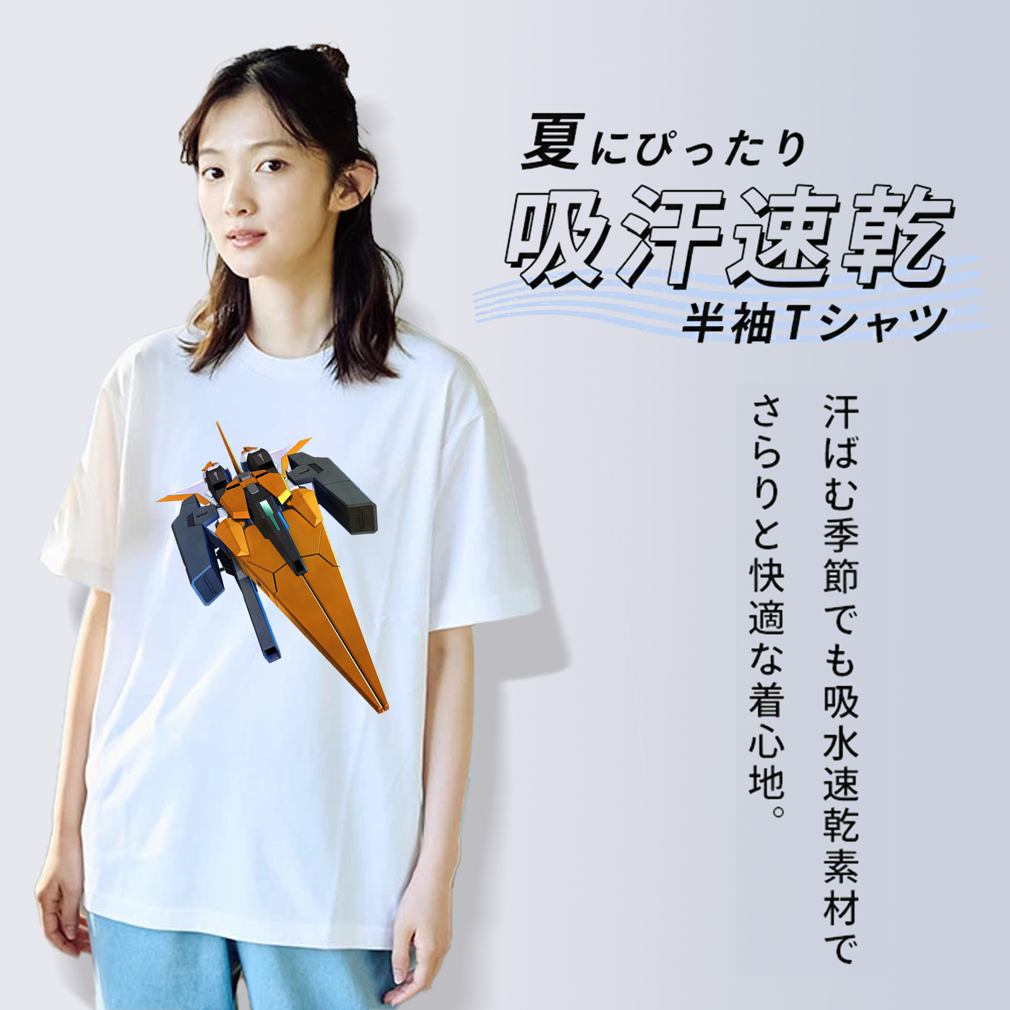 機動戦士ガンダム Mobile Suit Gundam レディースカジュアルプリントTシャツ（綿100％）