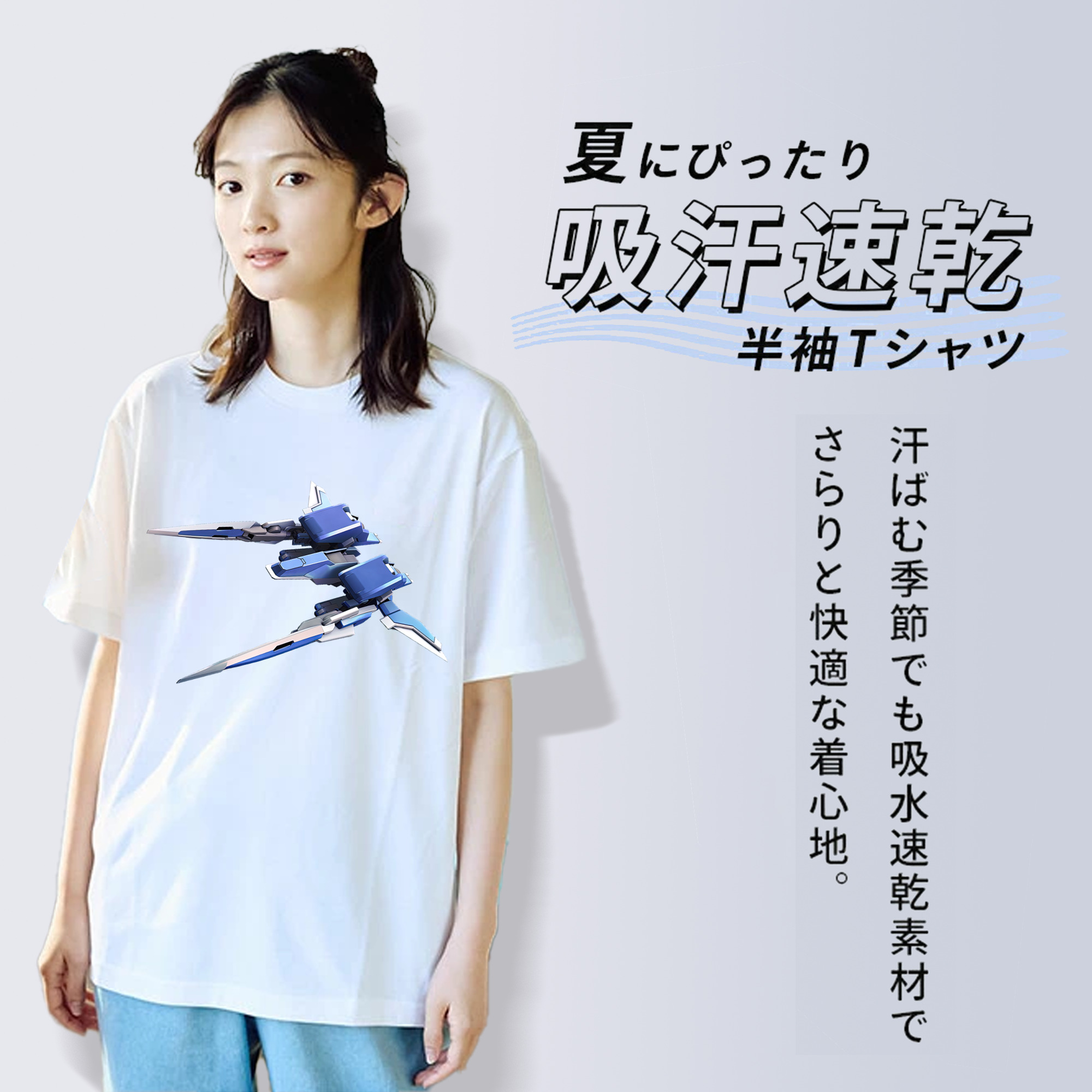 機動戦士ガンダム Mobile Suit Gundam レディースカジュアルプリントTシャツ（綿100％）
