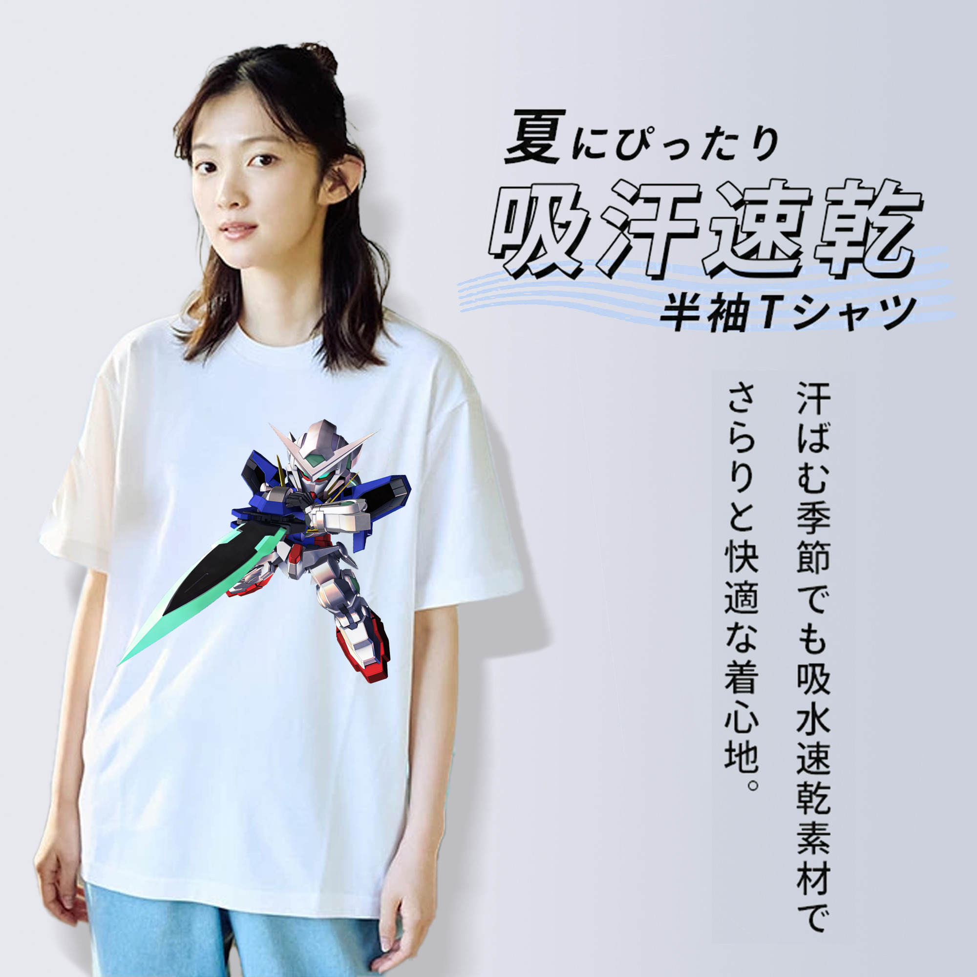 機動戦士ガンダム Mobile Suit Gundam レディースカジュアルプリントTシャツ（綿100％）