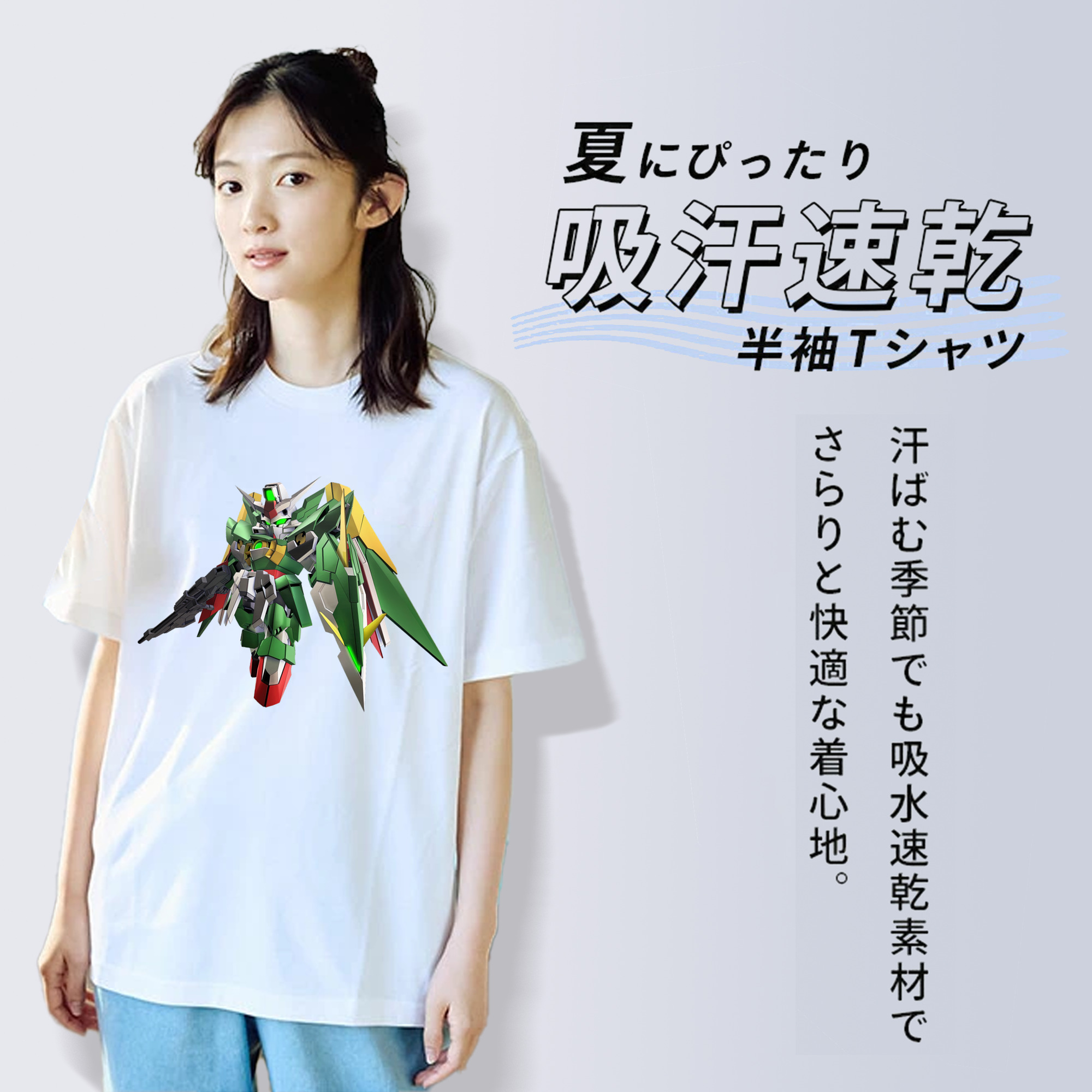機動戦士ガンダム Mobile Suit Gundam レディースカジュアルプリントTシャツ（綿100％）