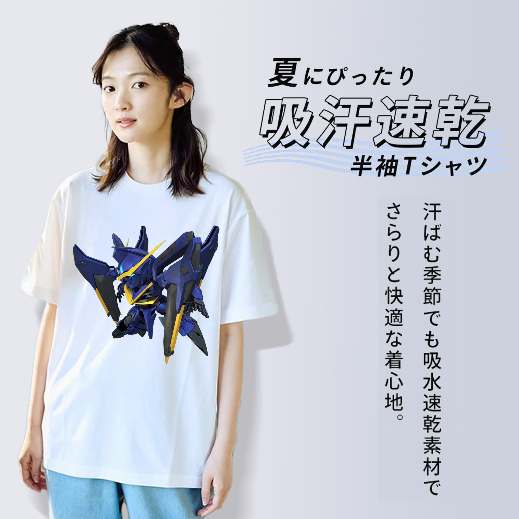 機動戦士ガンダム Mobile Suit Gundam レディースカジュアルプリントTシャツ（綿100％）