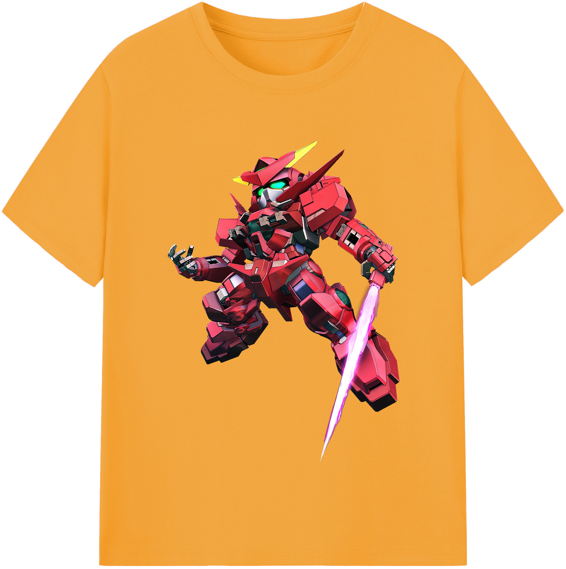 （画像用） 機動戦士ガンダム Mobile Suit Gundam レディースカジュアルプリントTシャツ（綿100％）