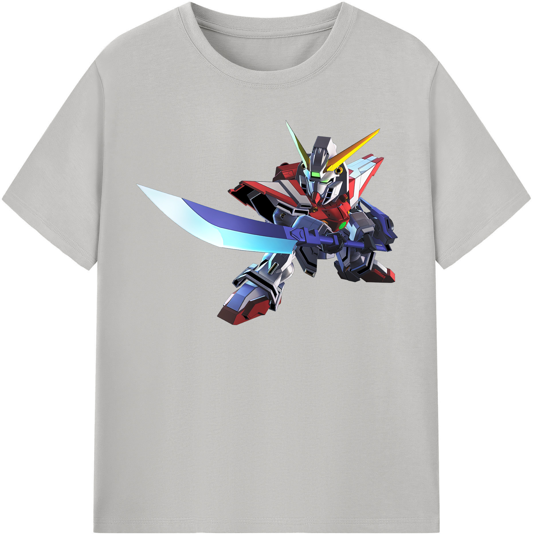 （画像用） 機動戦士ガンダム Mobile Suit Gundam レディースカジュアルプリントTシャツ（綿100％）