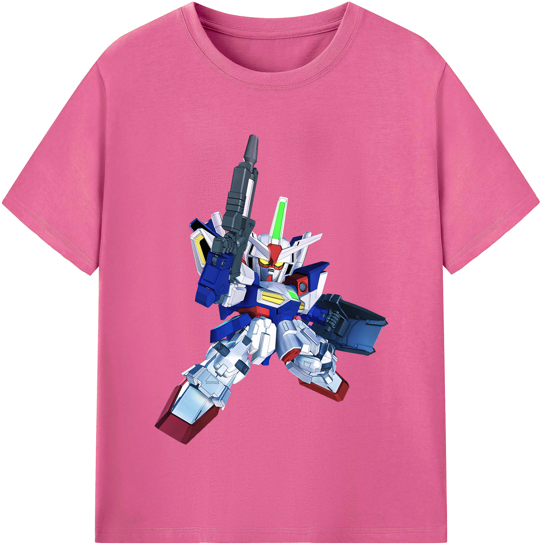 （画像用） 機動戦士ガンダム Mobile Suit Gundam レディースカジュアルプリントTシャツ（綿100％）