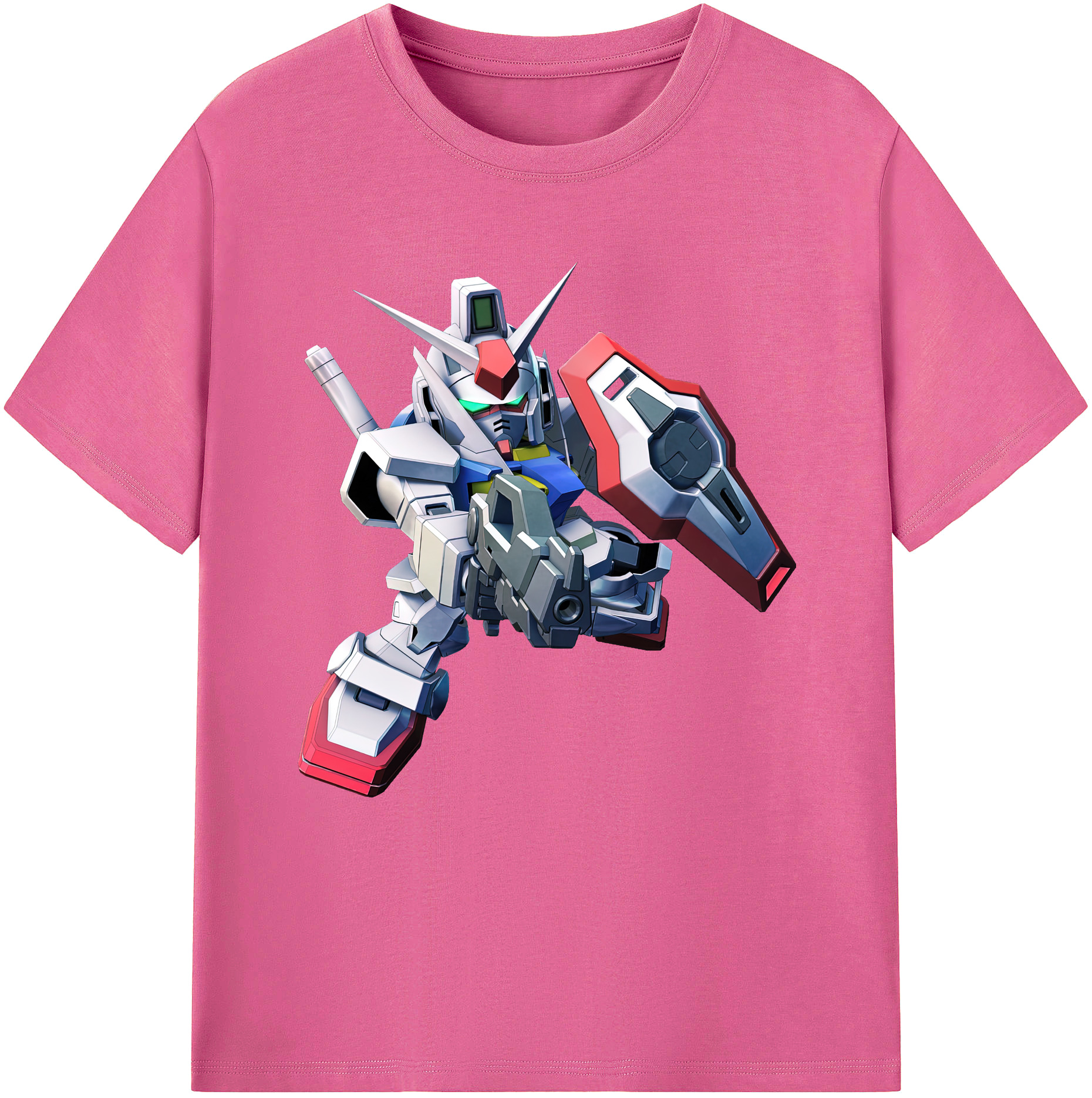 （画像用） 機動戦士ガンダム Mobile Suit Gundam レディースカジュアルプリントTシャツ（綿100％）